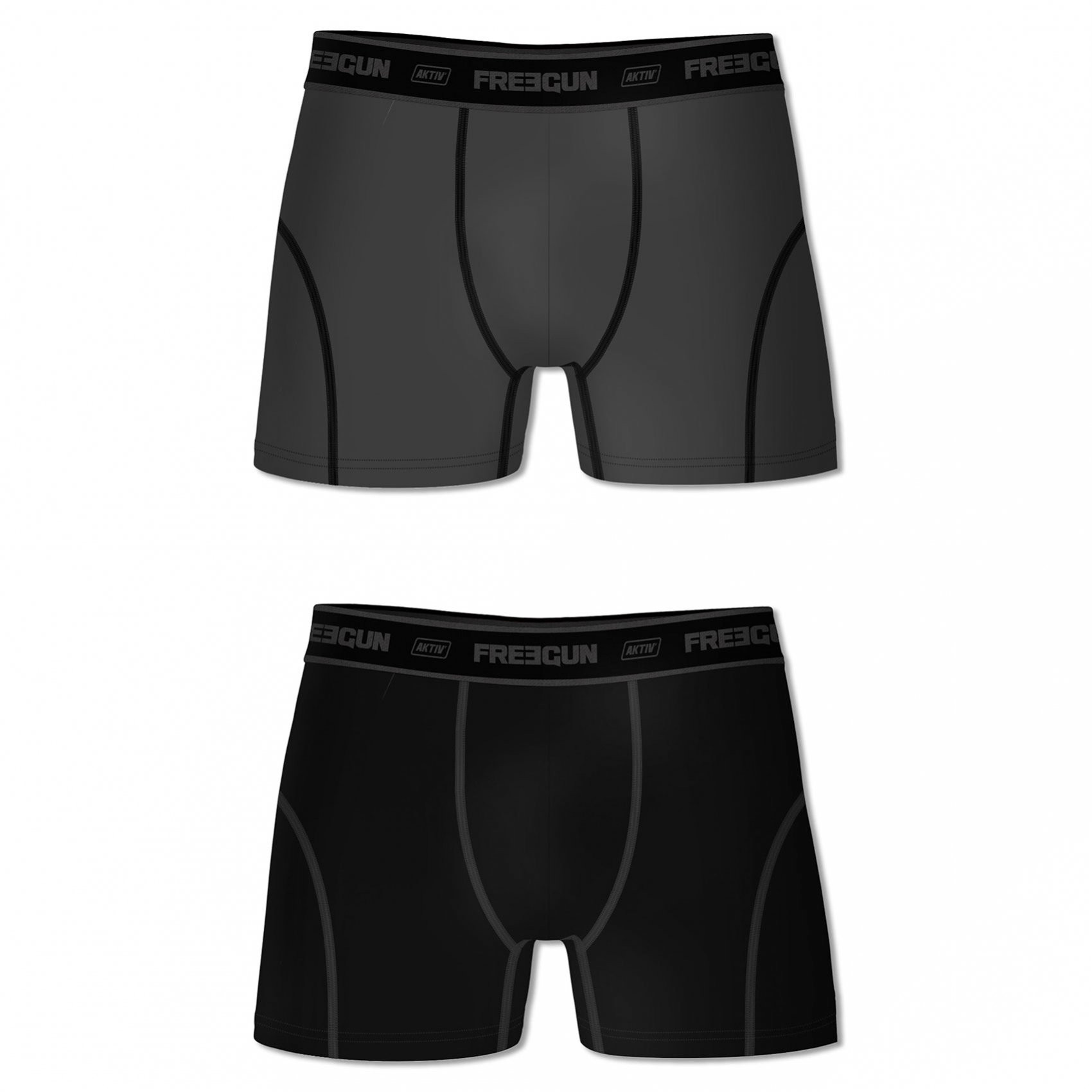 Lot de 2 boxers homme aktiv gris (photo) Lot de 2 boxers homme aktiv gris (photo)