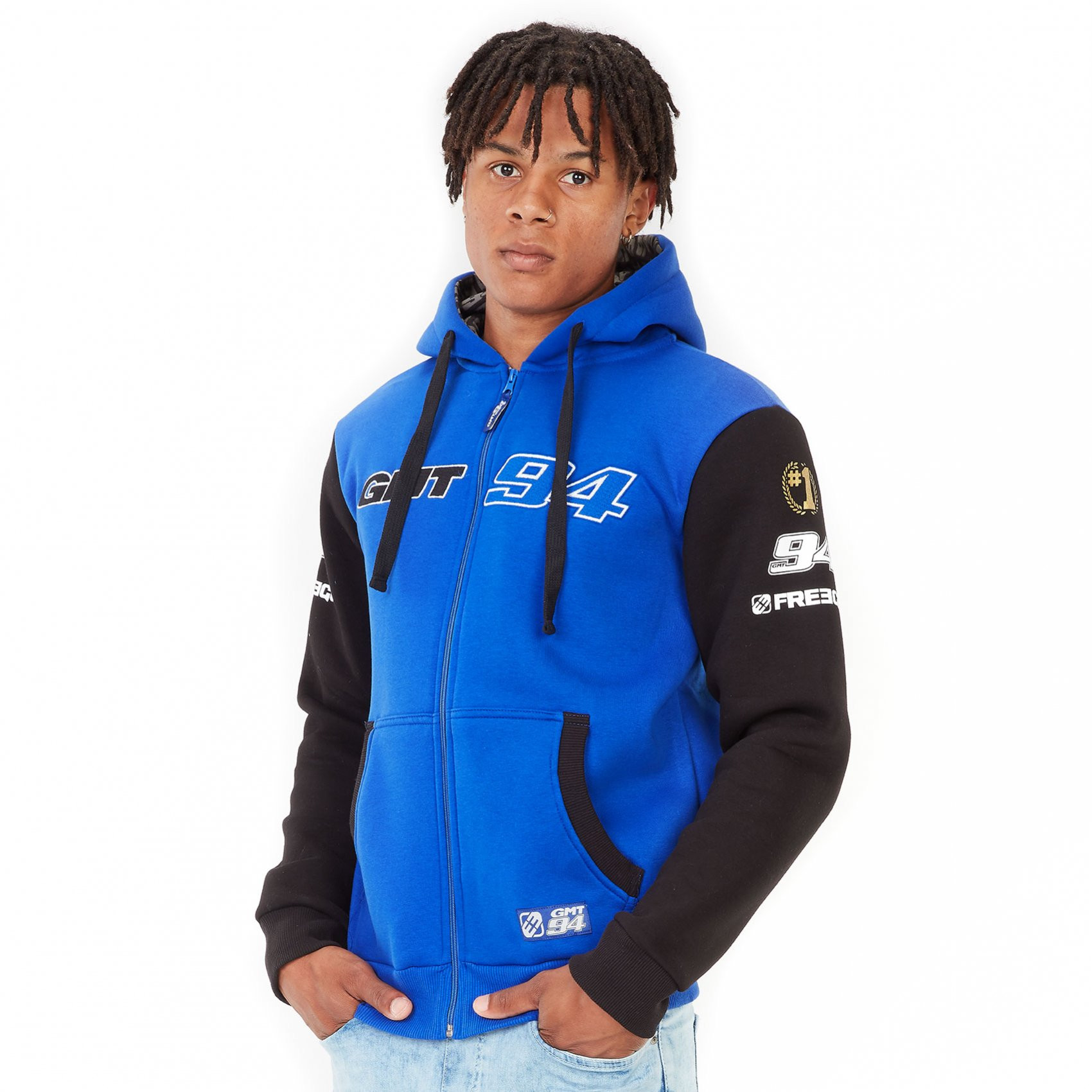 Sweat zippé a capuche gmt94 bleu freegun (photo) Sweat zippé a capuche gmt94 bleu freegun (photo)