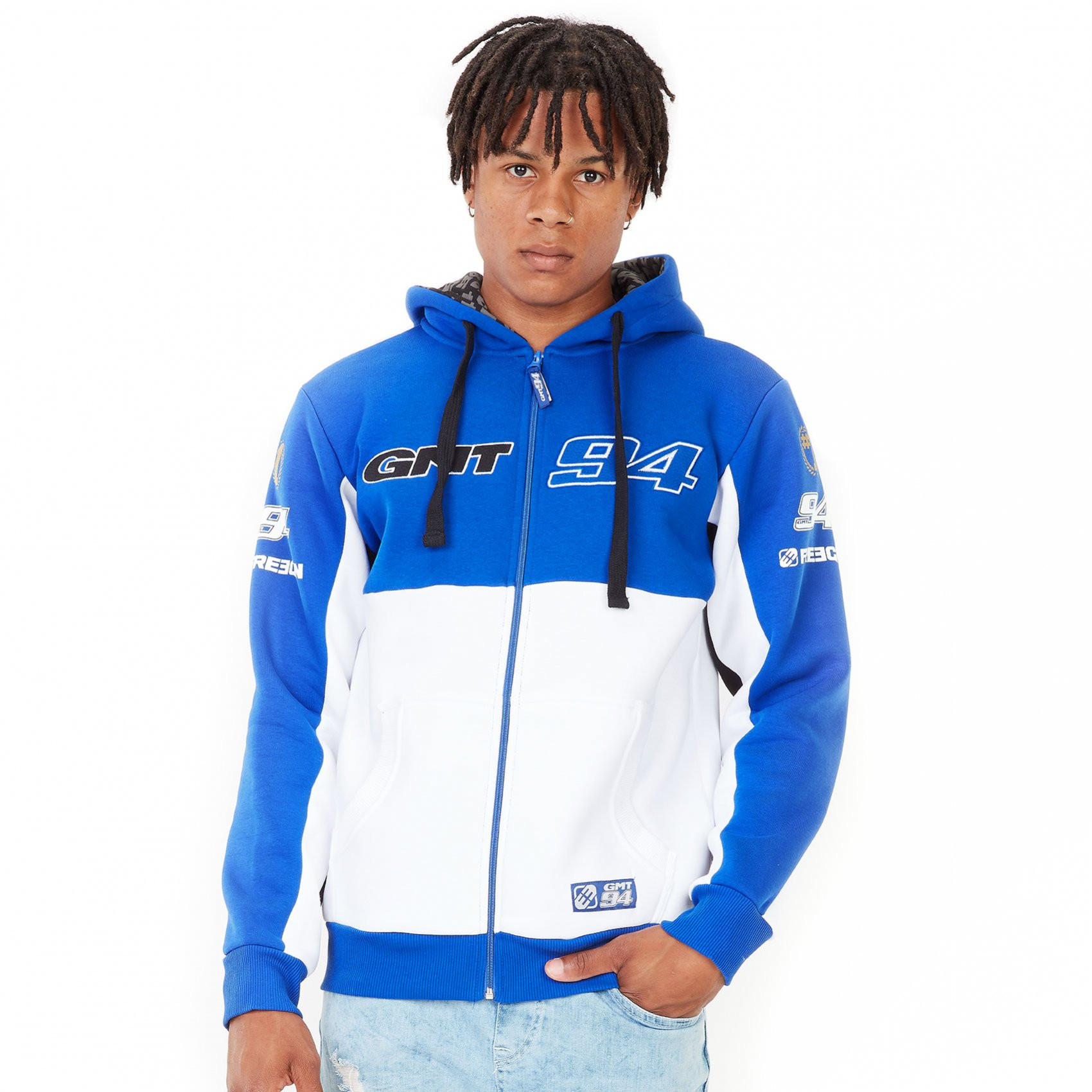 Sweat zippé a capuche gmt94 blanc freegun (photo) Sweat zippé a capuche gmt94 blanc freegun (photo)