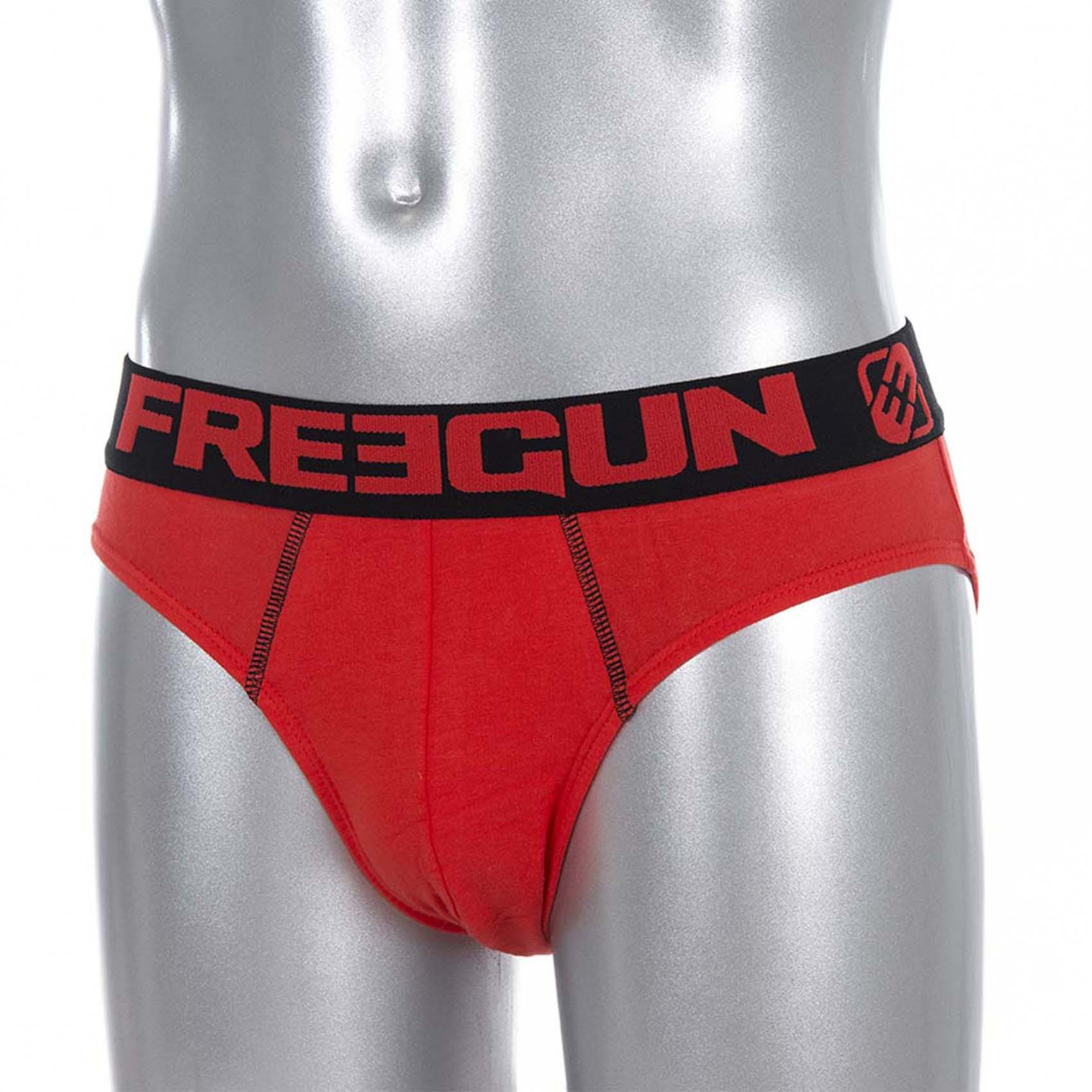 Slip coton homme uni noir freegun