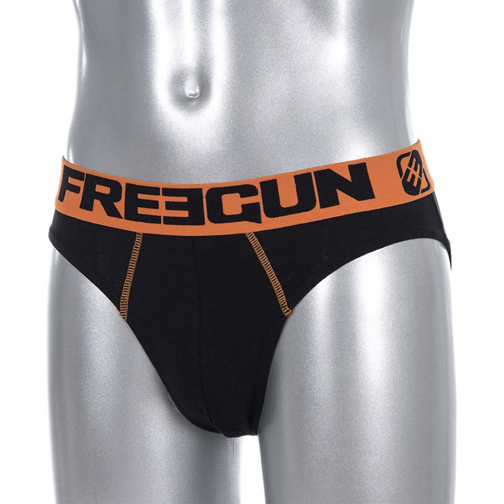 Slip coton homme uni orange freegun