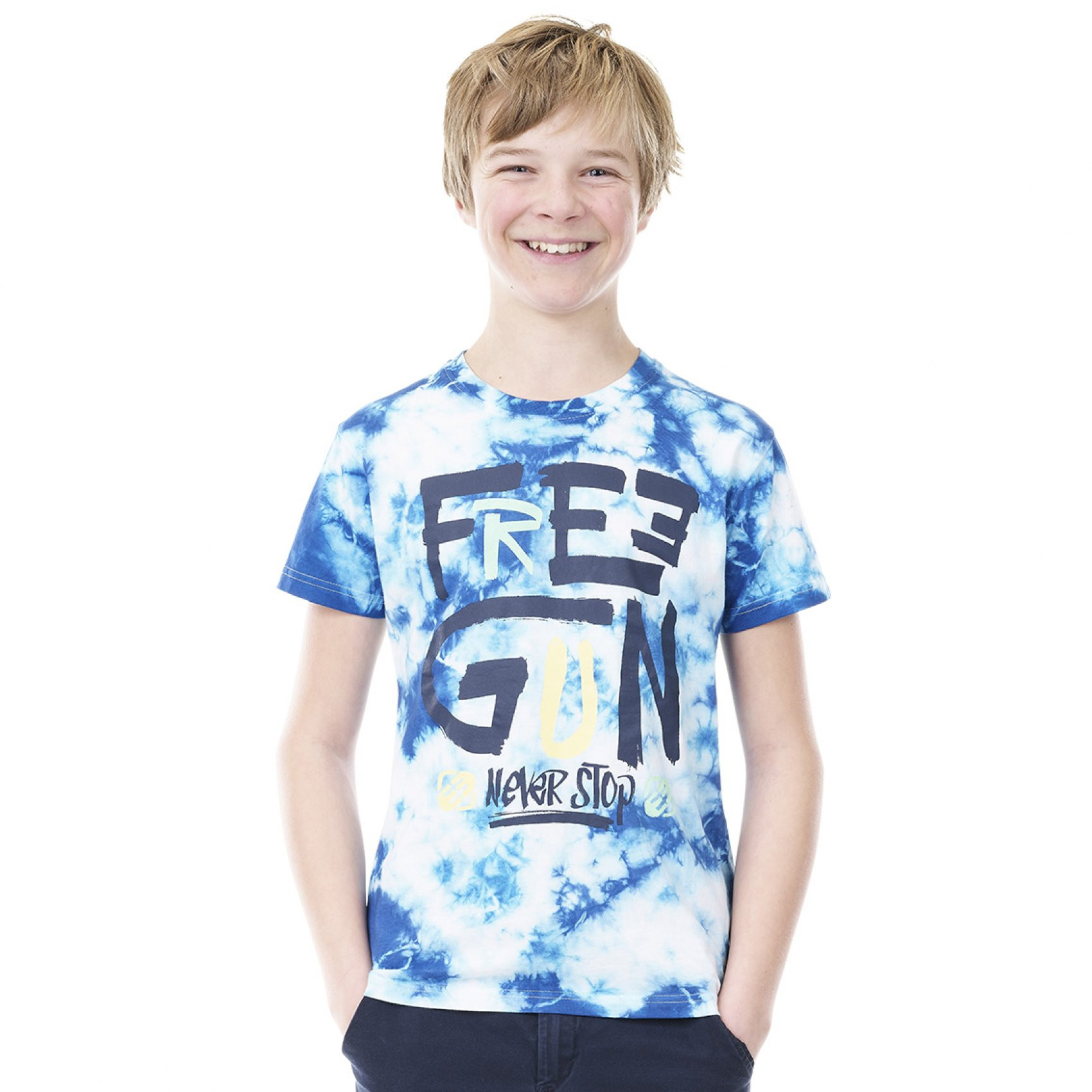 T-shirt garçon tie and dye freegun (photo) T-shirt garçon tie and dye freegun (photo)