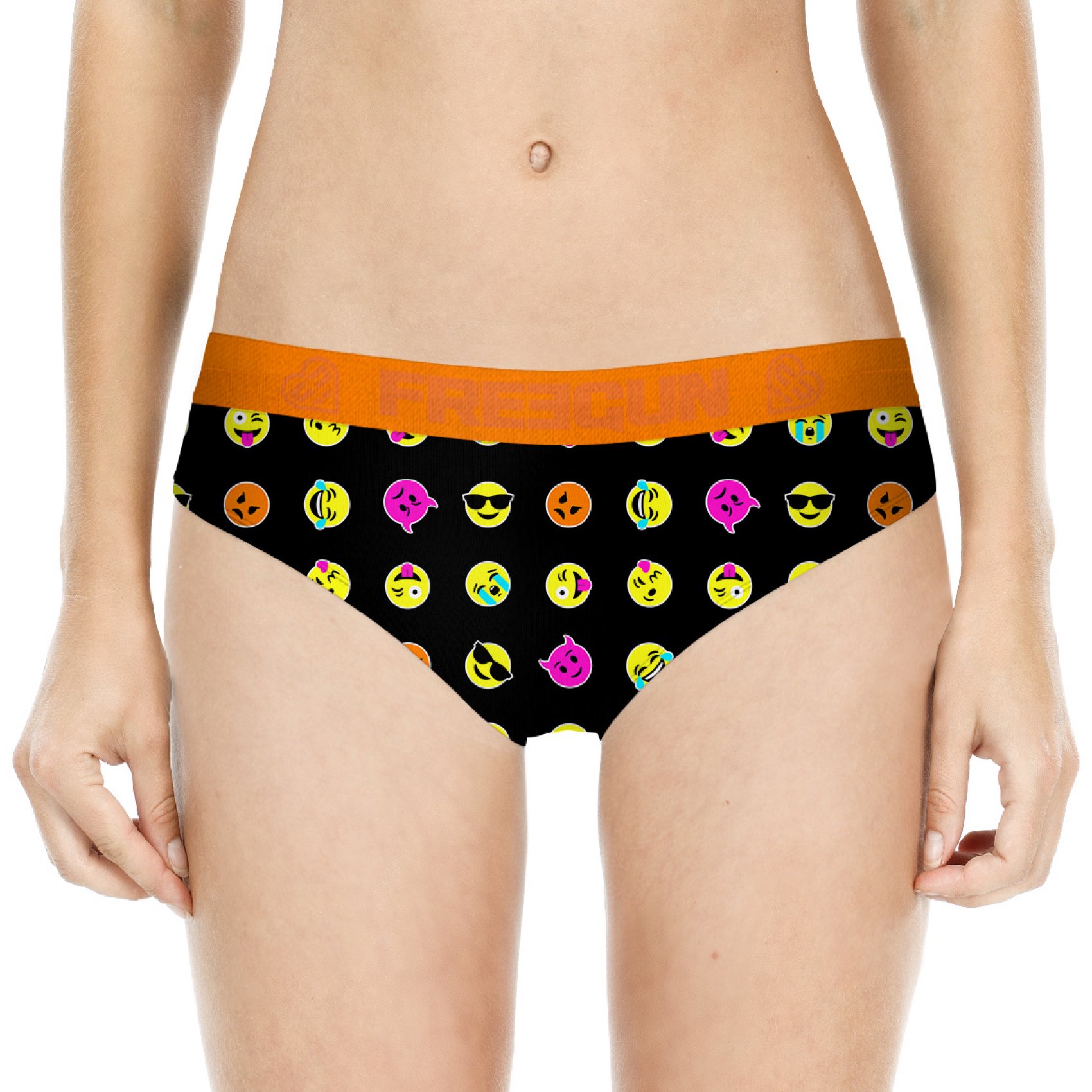 Boxer femme miss freegun emotik noir et orange (photo) Boxer femme miss freegun emotik noir et orange (photo)