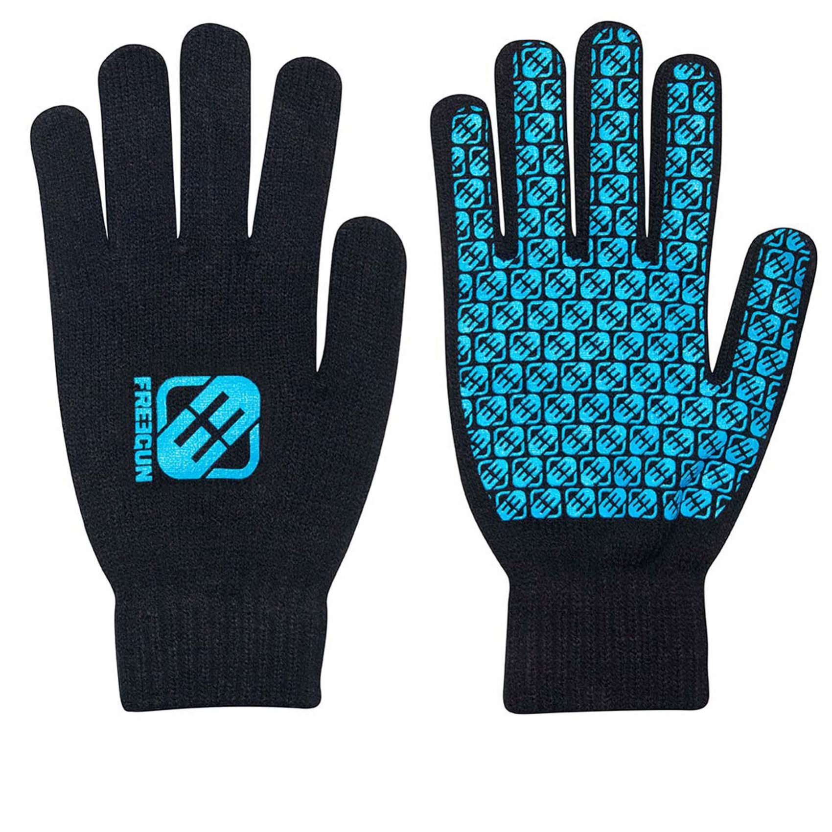 Paire de gants homme logo bleu freegun (photo) Paire de gants homme logo bleu freegun (photo)