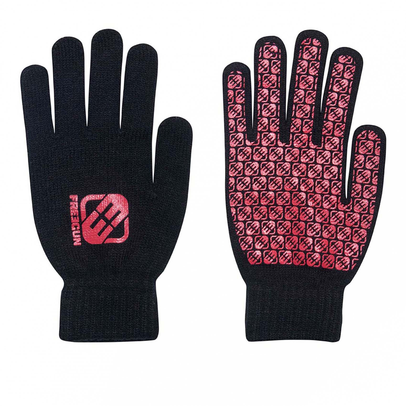 Paire de gants homme logo rouge freegun (photo) Paire de gants homme logo rouge freegun (photo)