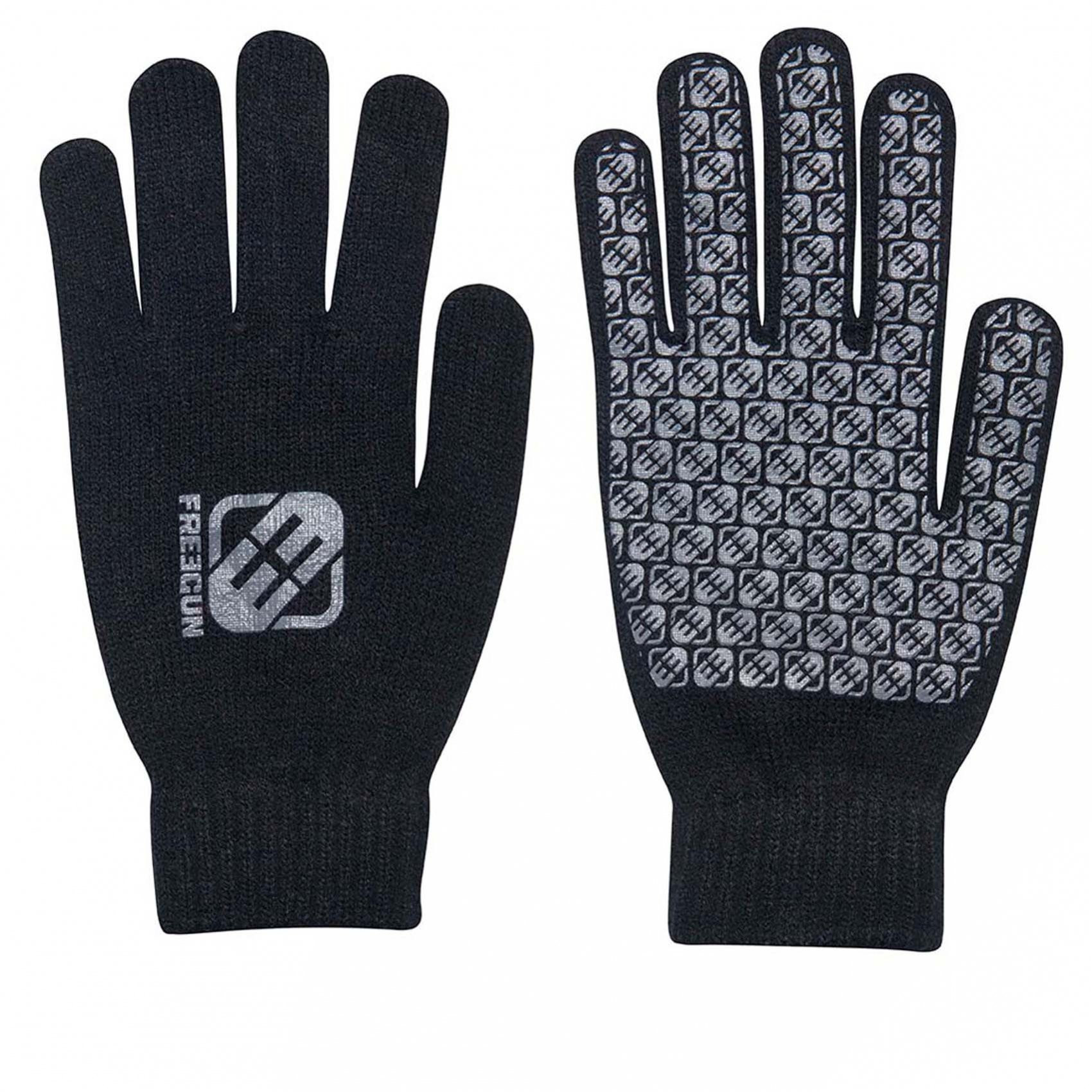 Paire de gants garçon logo gris freegun (photo) Paire de gants garçon logo gris freegun (photo)