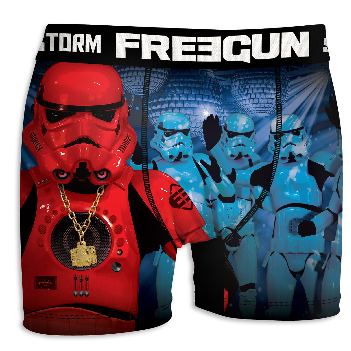Boxer homme freegun stormtrooper club bleu (photo) Boxer homme freegun stormtrooper club bleu (photo)