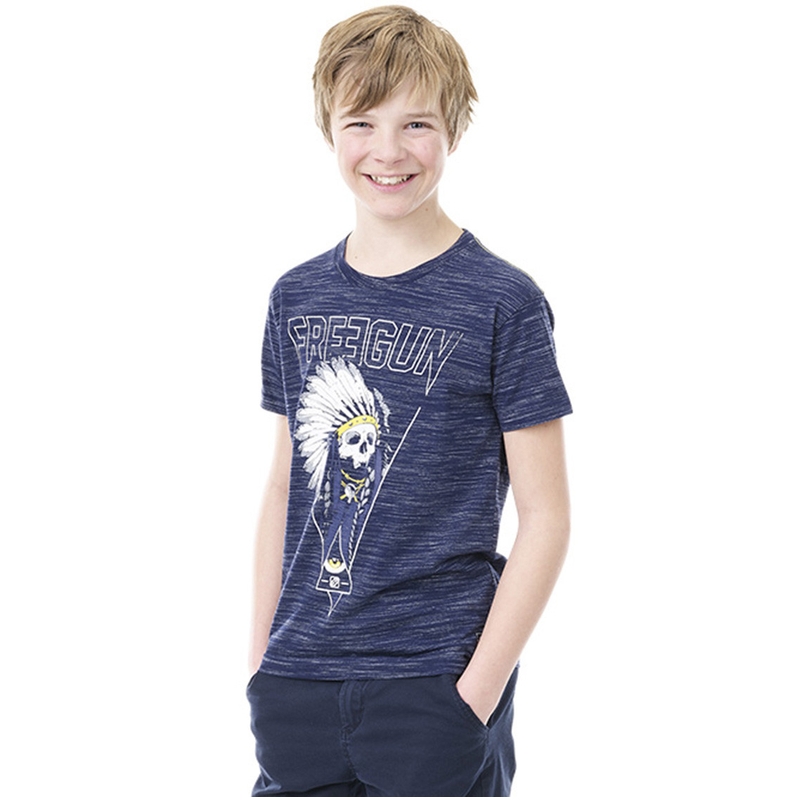 T-shirt freegun indien bleu (photo) T-shirt freegun indien bleu (photo)