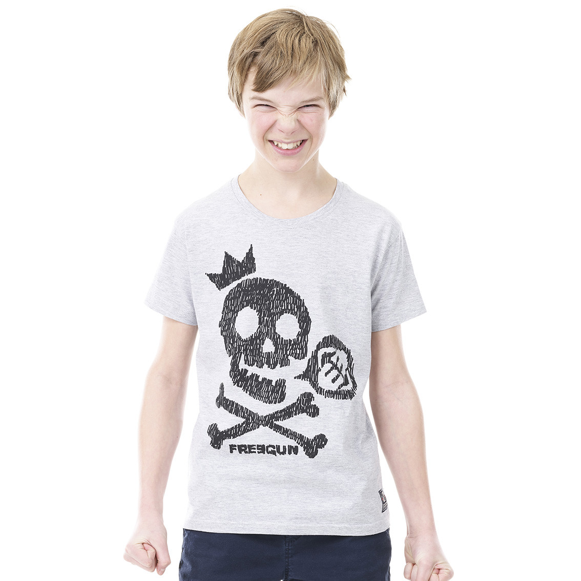 T-shirt freegun skull gris et noir (photo) T-shirt freegun skull gris et noir (photo)