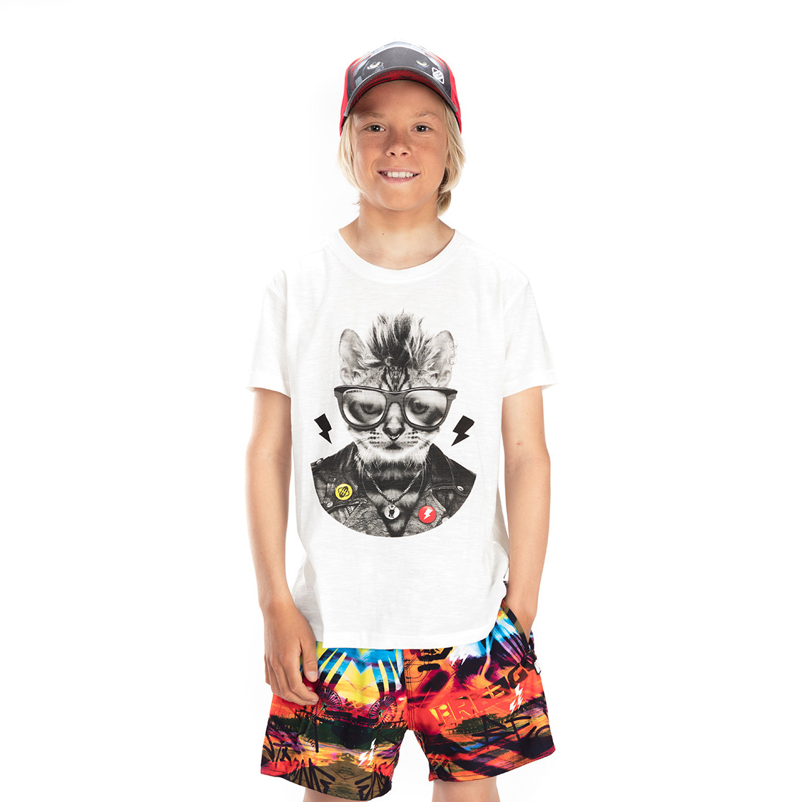 T-shirt freegun cat blanc et noir (photo) T-shirt freegun cat blanc et noir (photo)