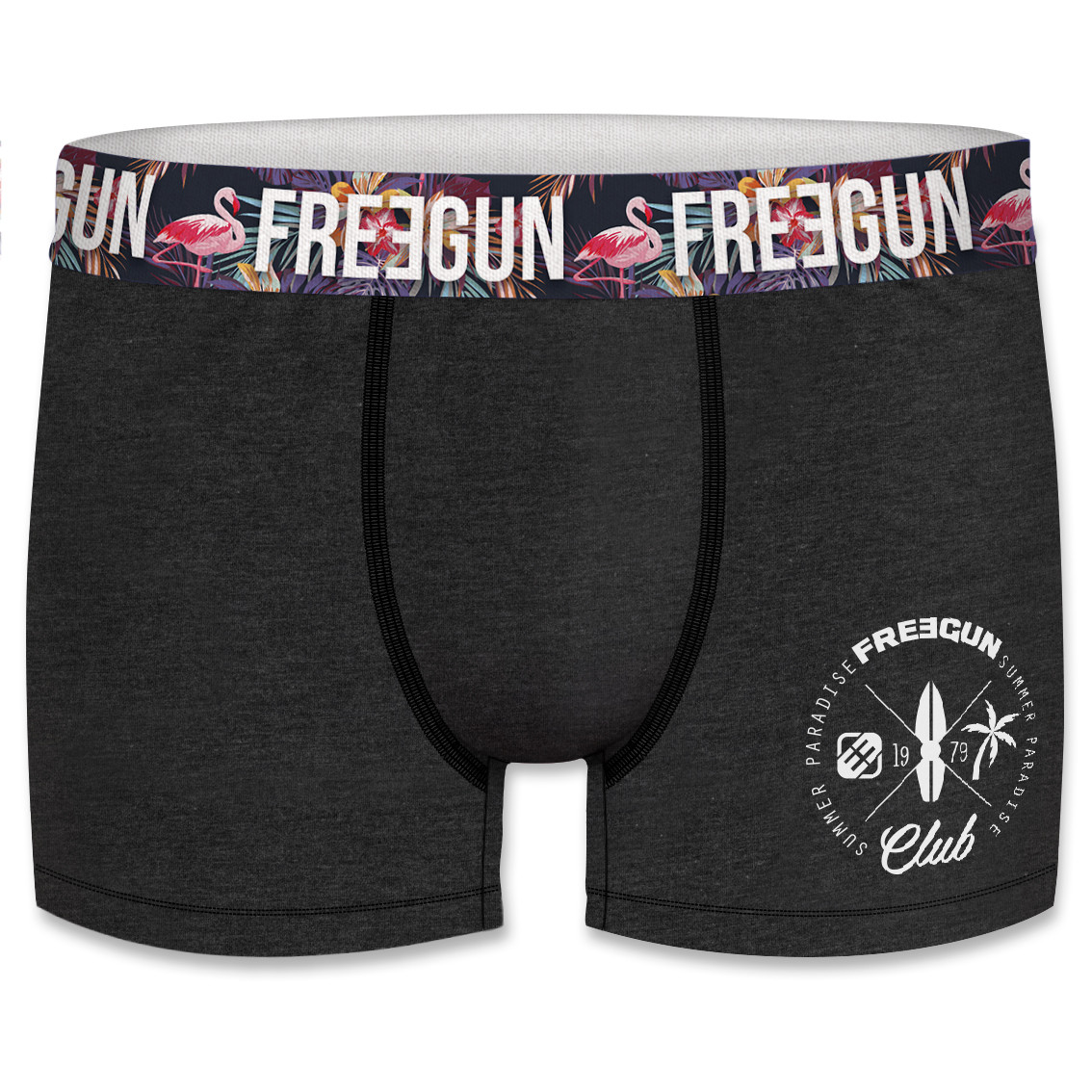 Boxer coton homme freegun uni noir (photo) Boxer coton homme freegun uni noir (photo)