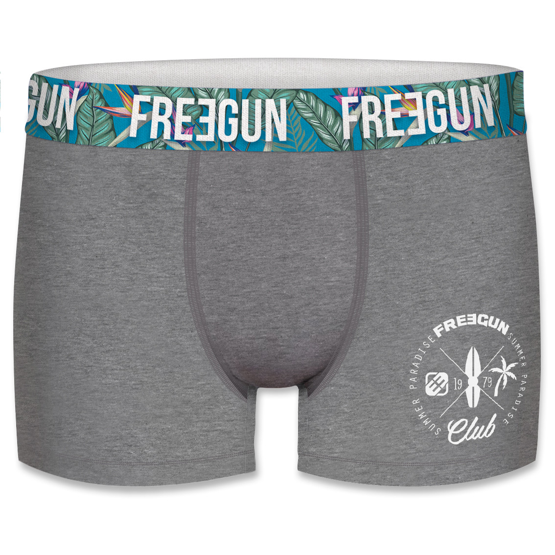 Boxer coton homme uni gris (photo) Boxer coton homme uni gris (photo)