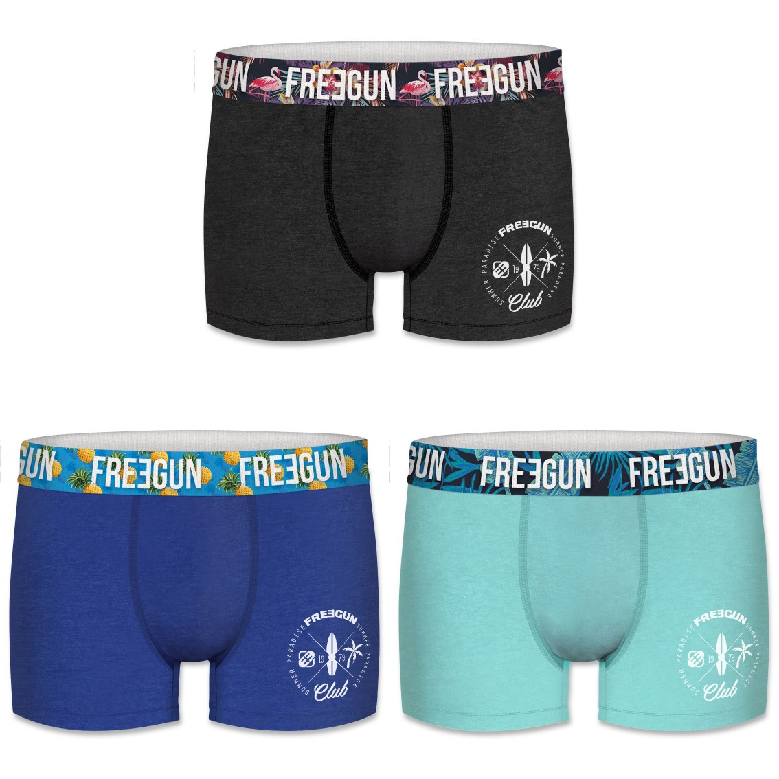 Lot de 3 boxers coton homme uni (photo) Lot de 3 boxers coton homme uni (photo)