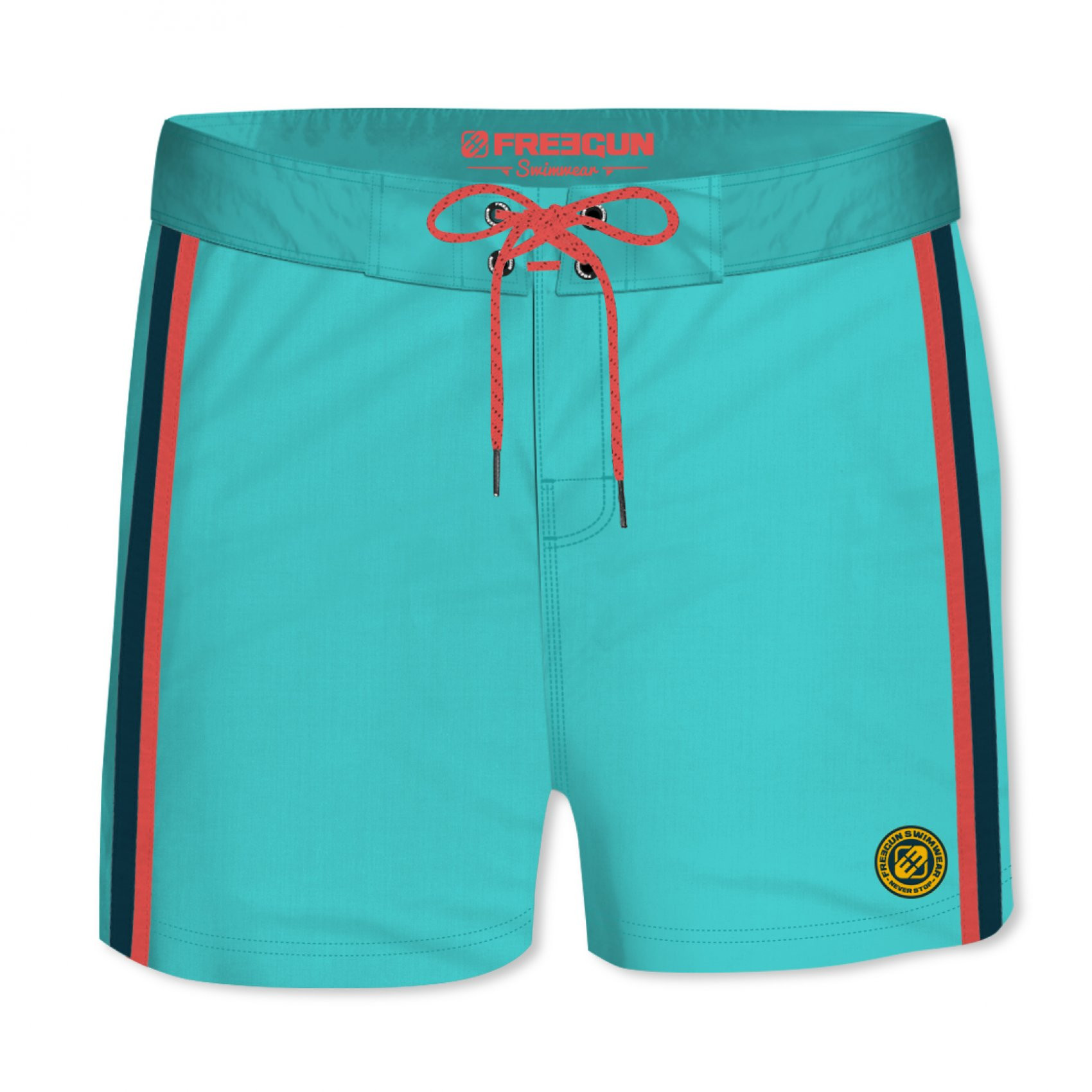 Boardshort court homme freegun band uni turquoise (photo) Boardshort court homme freegun band uni turquoise (photo)