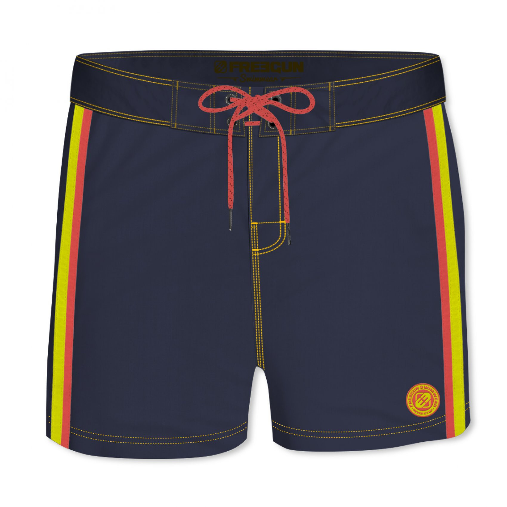 Boardshort court homme freegun band uni bleu (photo) Boardshort court homme freegun band uni bleu (photo)