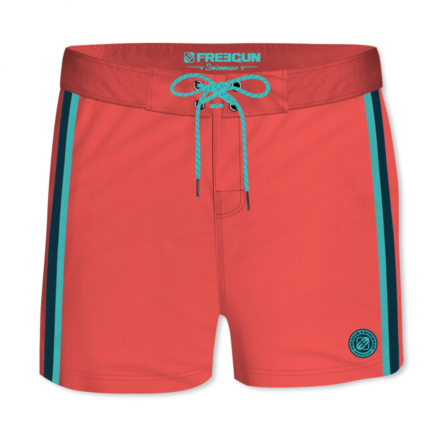 Boardshort court homme freegun band uni rouge (photo) Boardshort court homme freegun band uni rouge (photo)