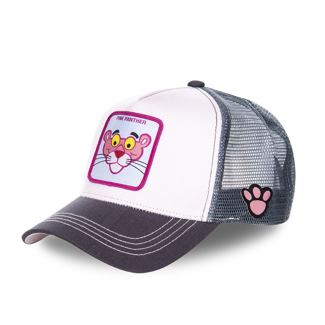 Casquette capslab panthère rose blanc filet noir (photo) Casquette capslab panthère rose blanc filet noir