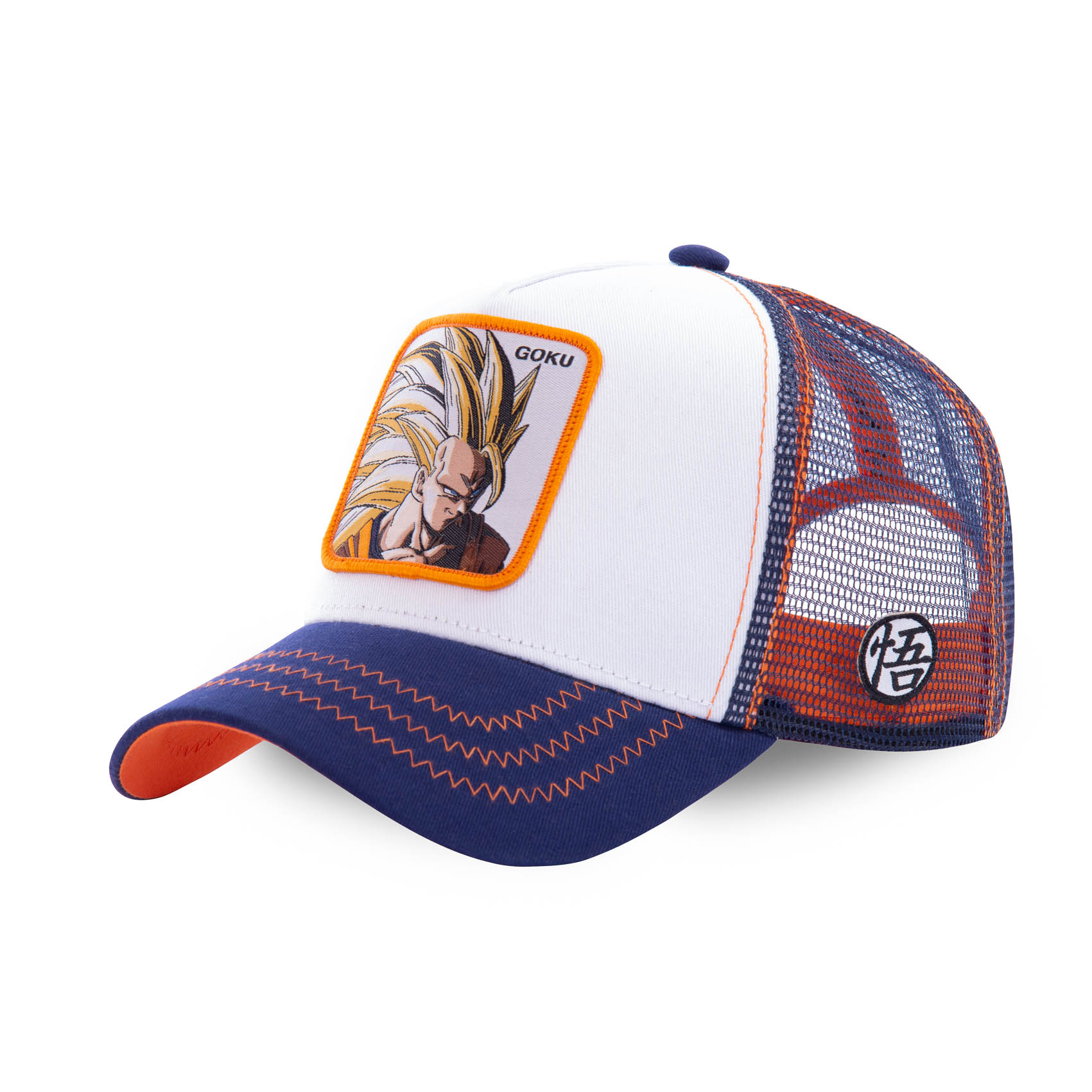 Casquette trucker capslab dragon ball z sangoku super saiyan blanc (photo) Casquette trucker capslab dragon ball z sangoku super saiyan blanc