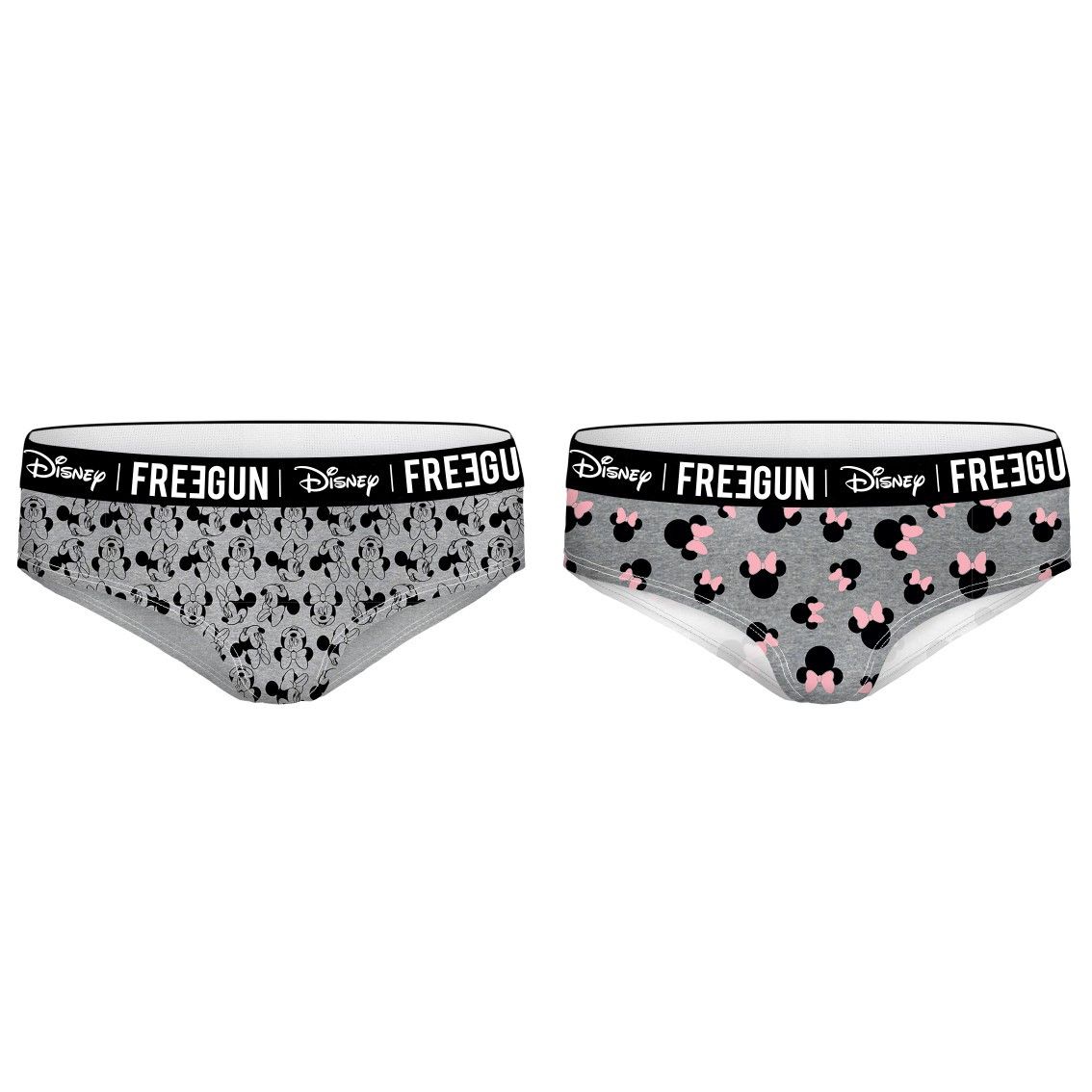 Lot de 2 boxers coton fille disney minnie gris (photo) Lot de 2 boxers coton fille disney minnie gris (photo)