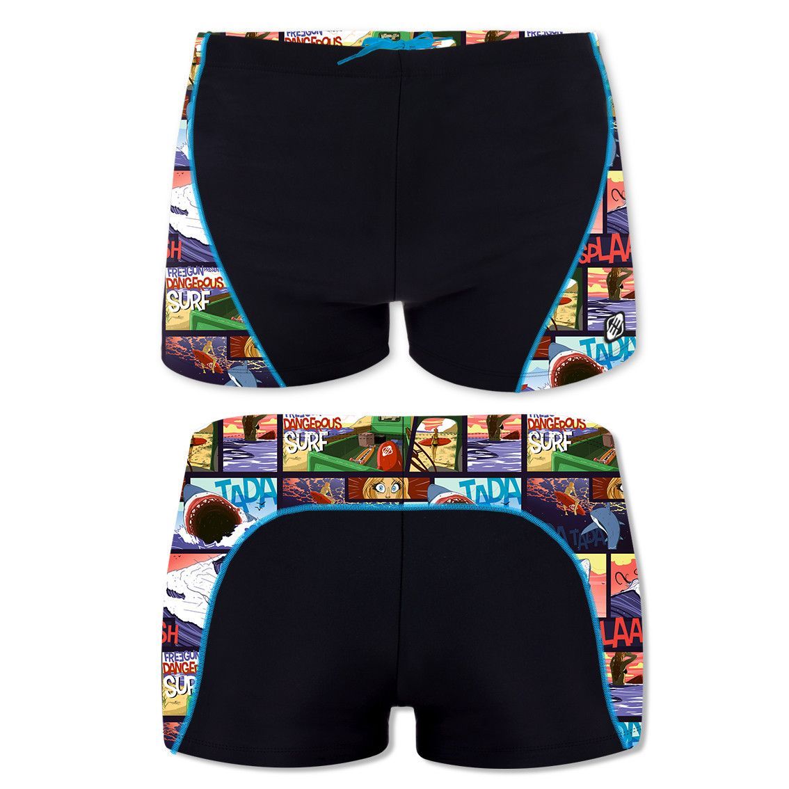 Boxer freegun de bain garçon surf noir (photo) Boxer freegun de bain garçon surf noir