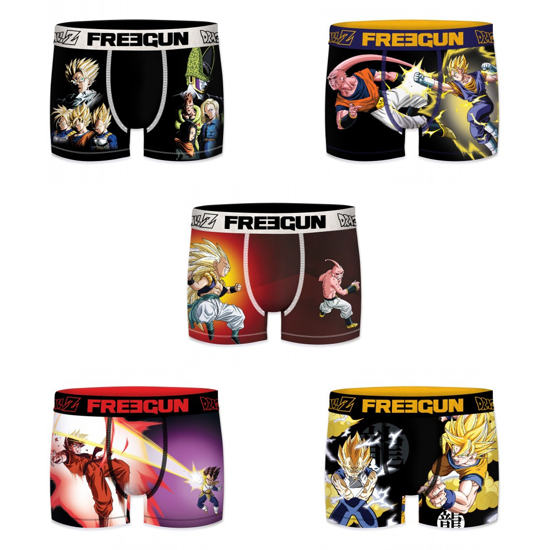 Lot de 5 boxers homme dragon ball z multi (photo) Lot de 5 boxers homme dragon ball z multi (photo)