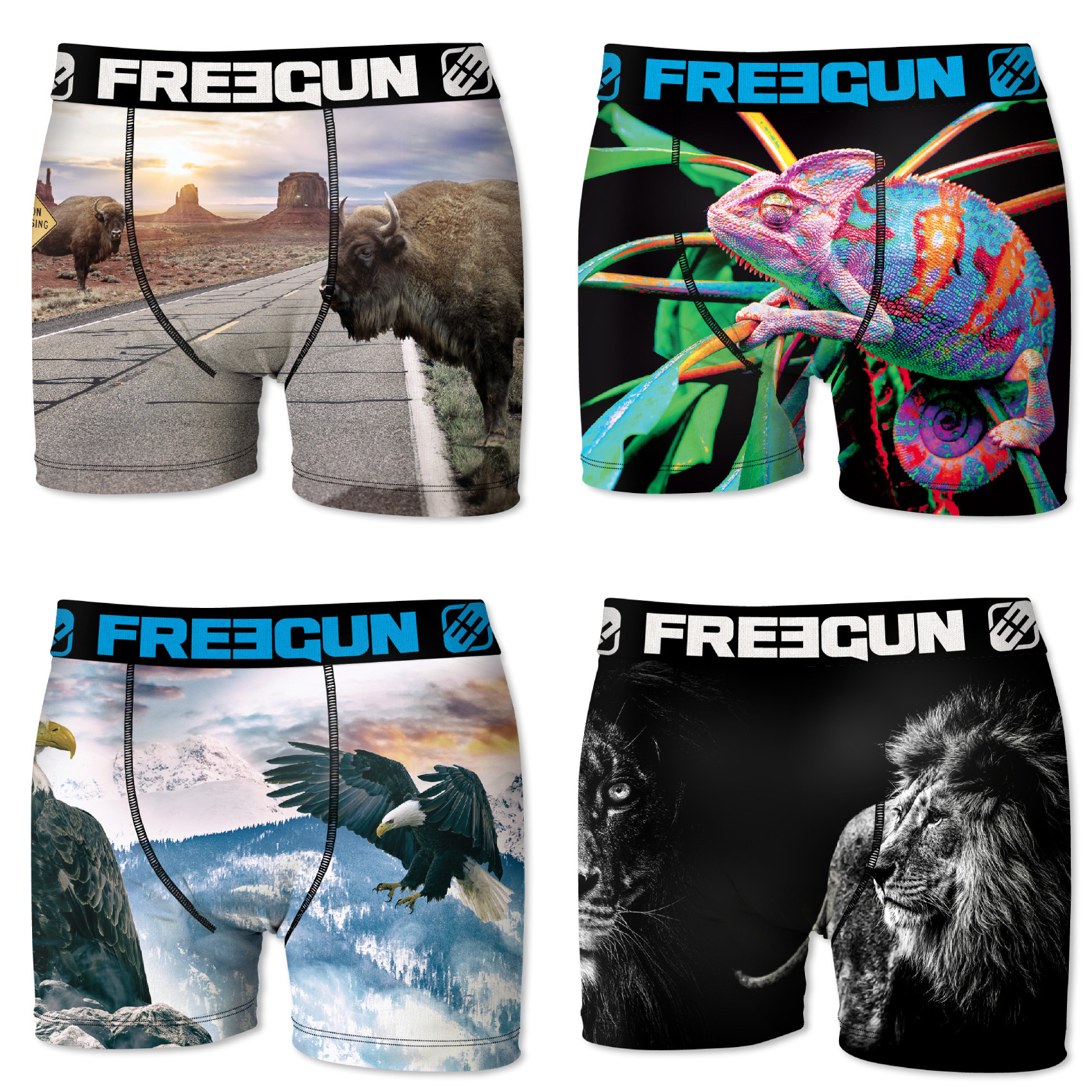 Boxers homme microfibre packx4 freegun e10 (photo) Boxers homme microfibre packx4 freegun e10 (photo)