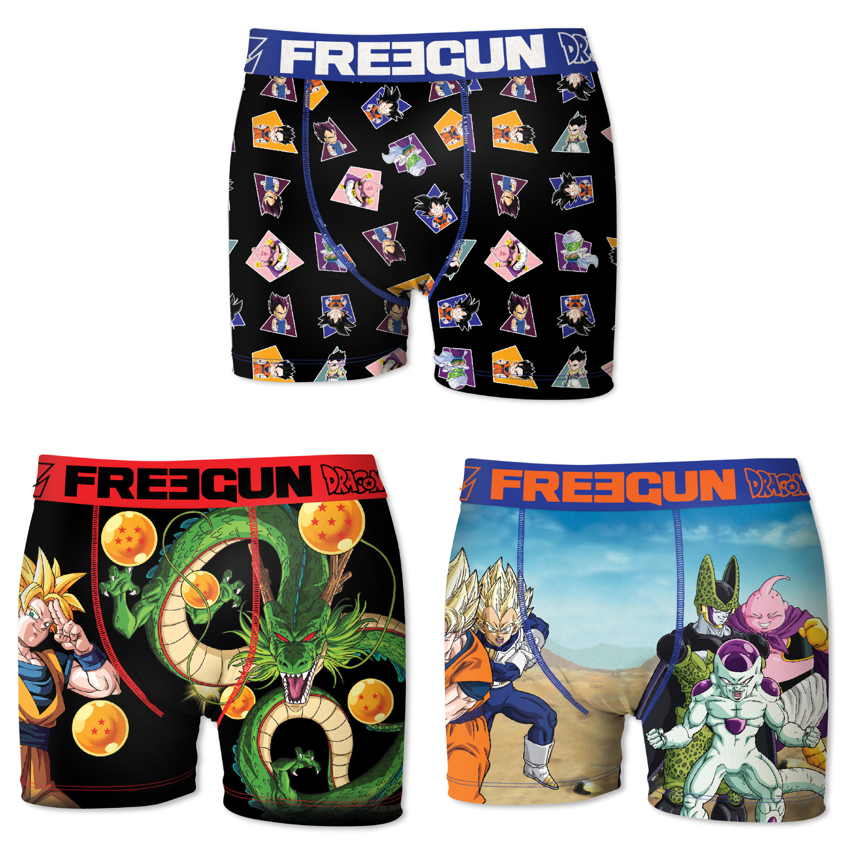 Boxers homme microfibre packx3 freegun dragon ball z e2 (photo) Boxers homme microfibre packx3 freegun dragon ball z e2 (photo)