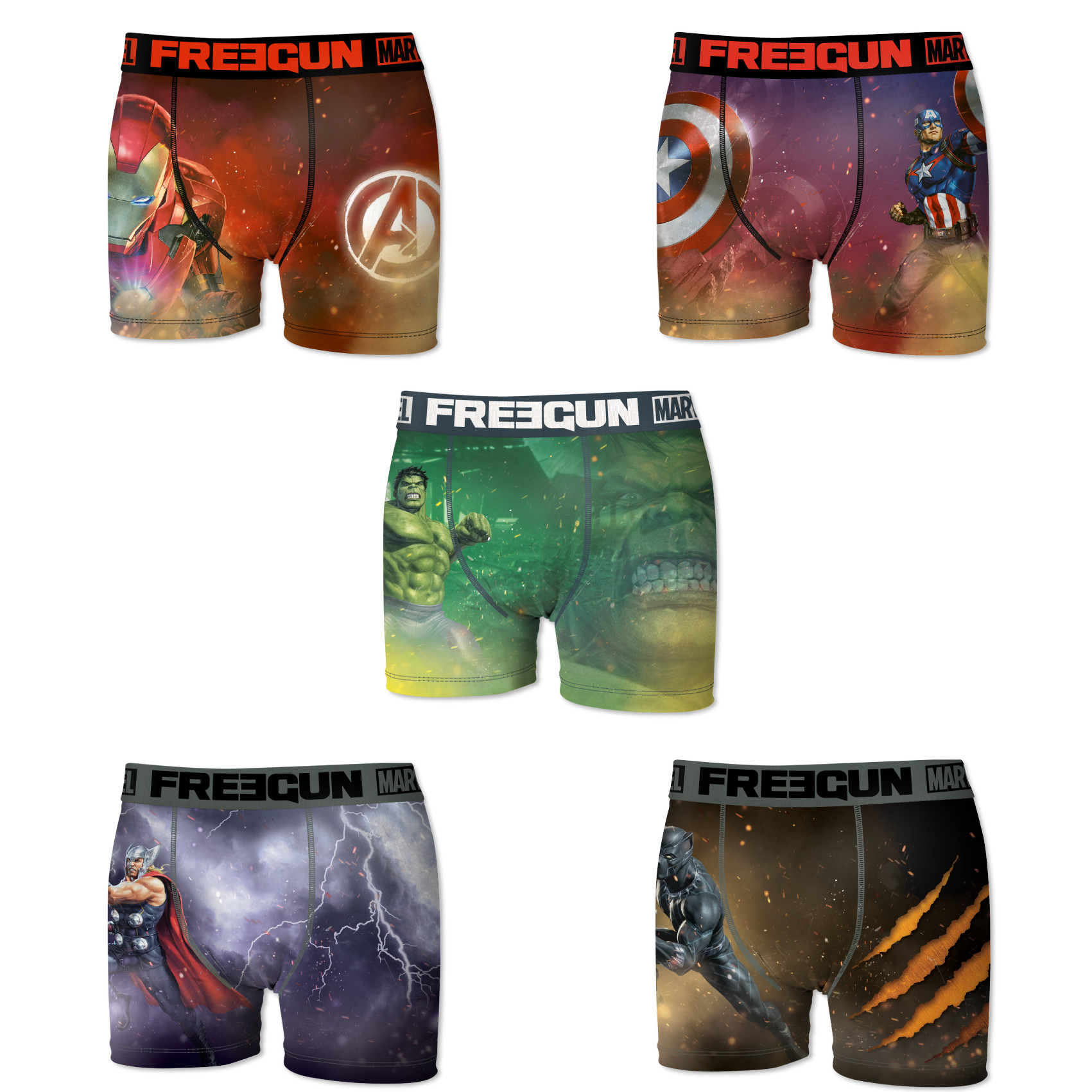 Boxers hommme microfibre packx5 freegun marvel e1 (photo) Boxers hommme microfibre packx5 freegun marvel e1 (photo)
