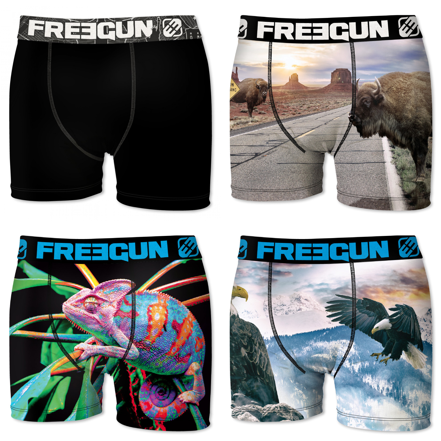 Boxers garçon microfibre packx4 freegun e1 (photo) Boxers garçon microfibre packx4 freegun e1 (photo)