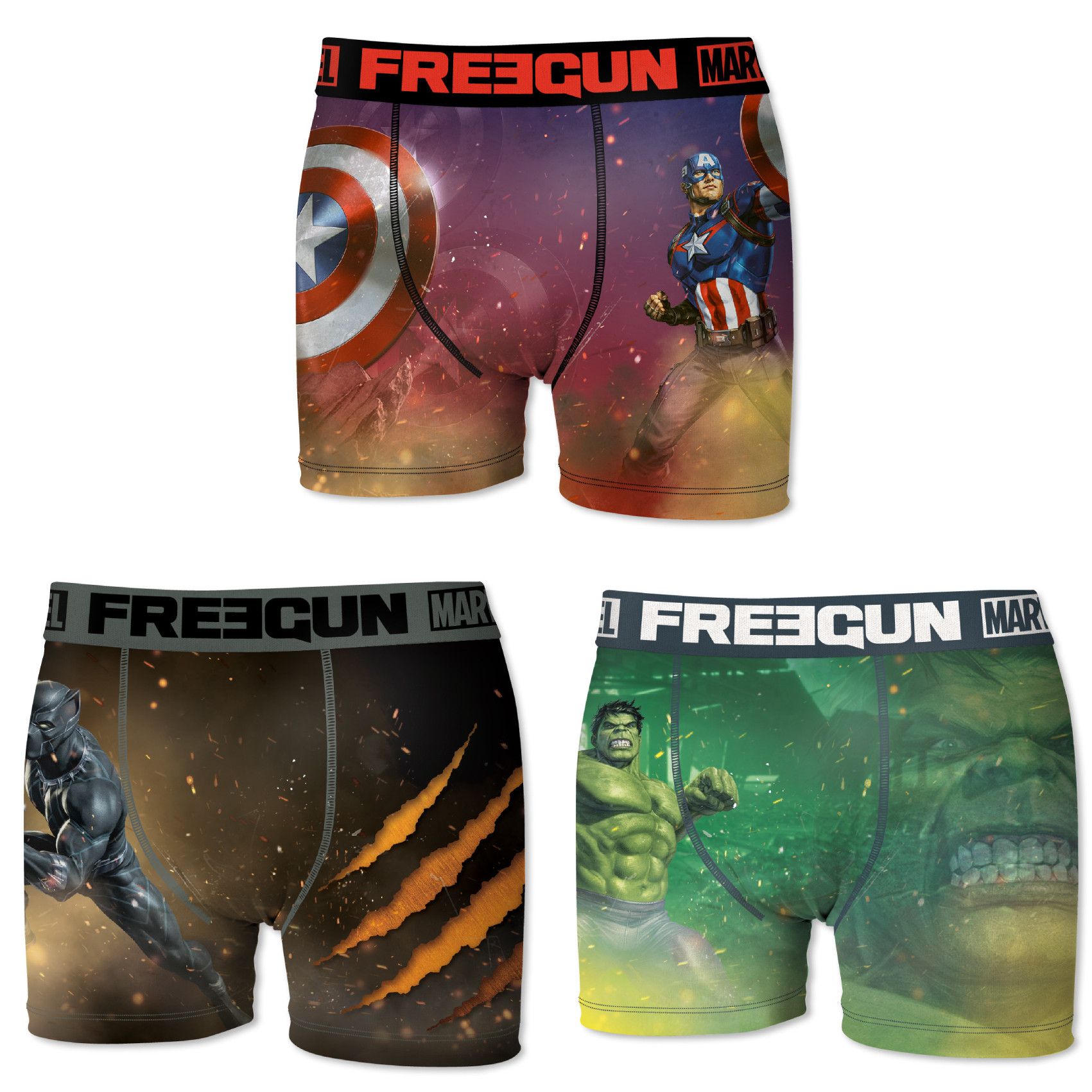 Boxers garçon microfibre packx3 freegun marvel e1 (photo) Boxers garçon microfibre packx3 freegun marvel e1 (photo)