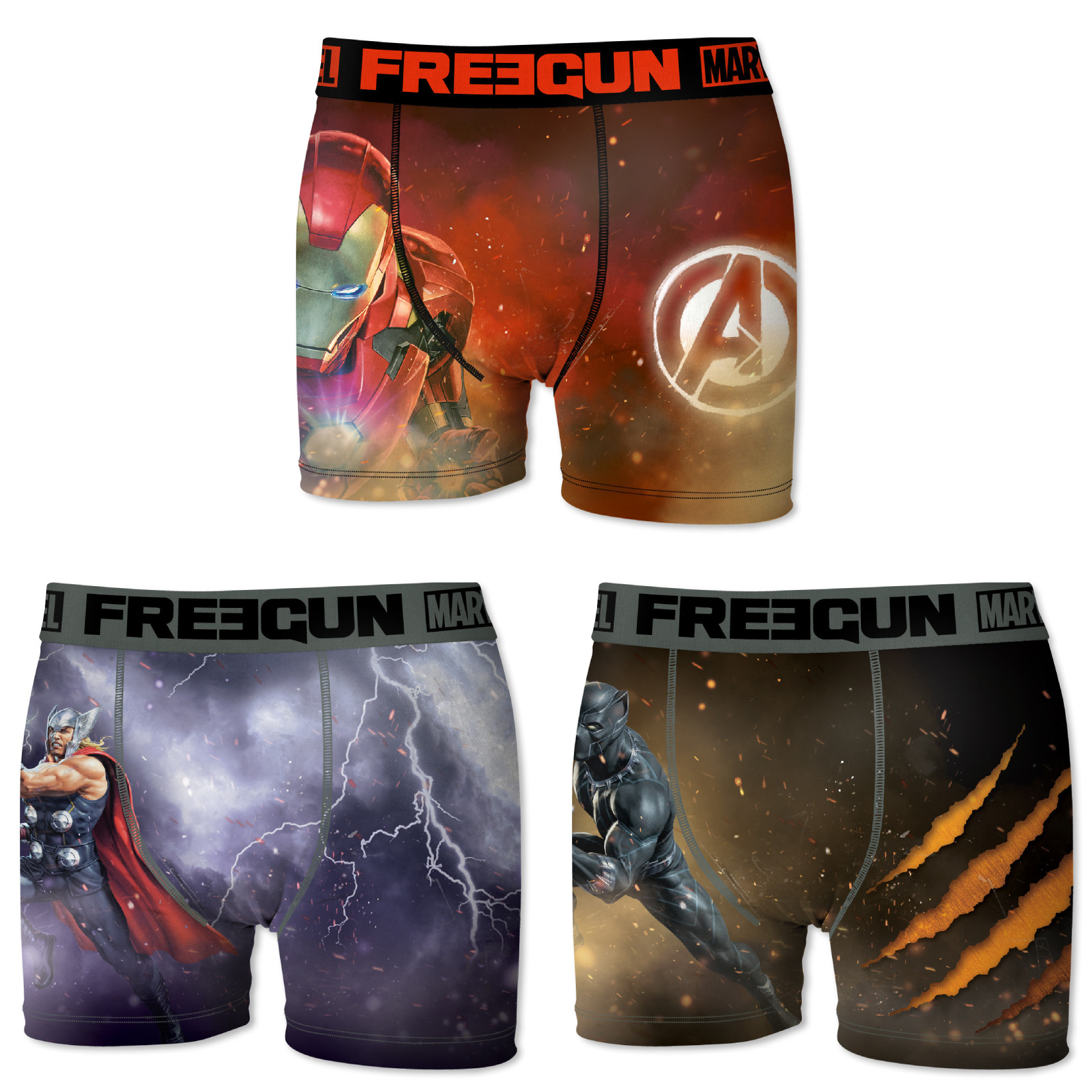 Boxers garçon microfibre packx3 freegun marvel e2 (photo) Boxers garçon microfibre packx3 freegun marvel e2 (photo)
