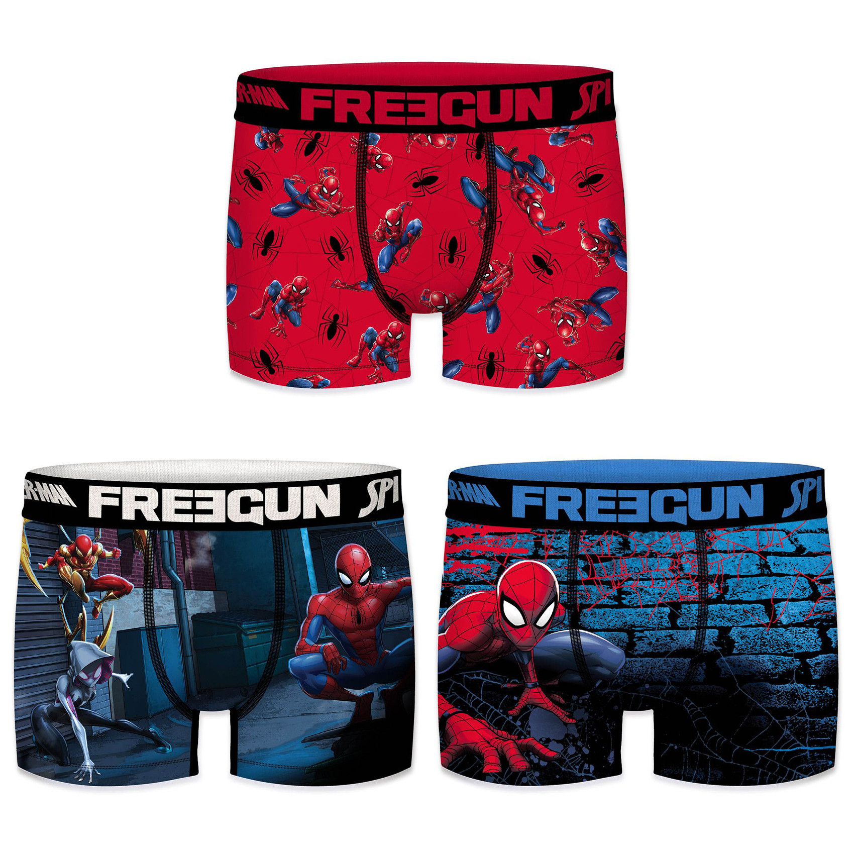 Boxers garçon microfibre packx3 freegun spider man e1 (photo) Boxers garçon microfibre packx3 freegun spider man e1 (photo)