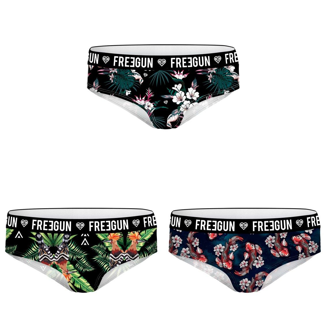 Lot de 3 boxers fille miss freegun fleurs (photo) Lot de 3 boxers fille miss freegun fleurs (photo)
