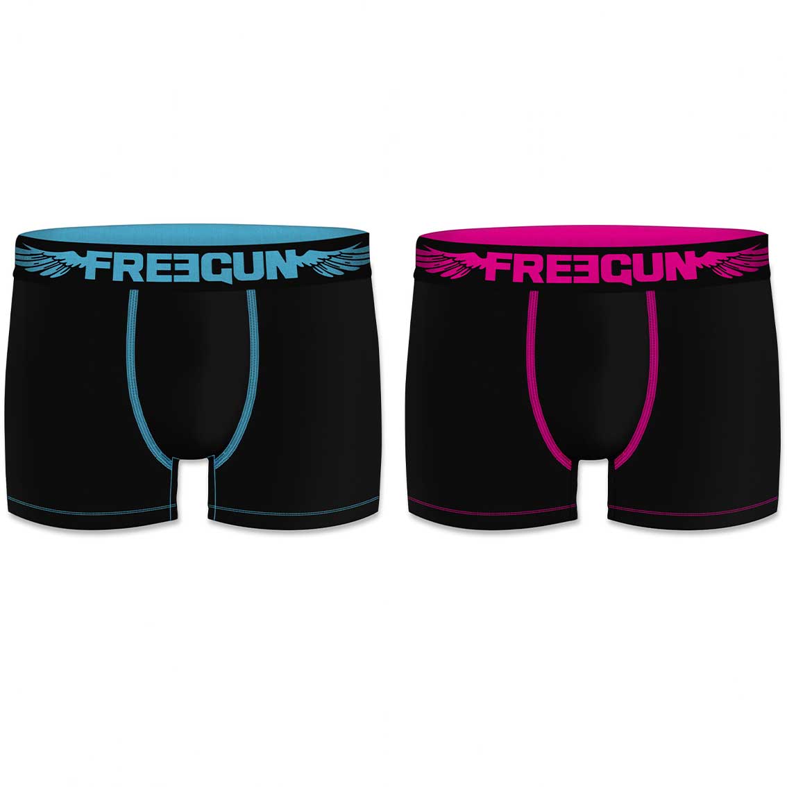 Lot de 2 boxers coton homme uni ceinture coloré (photo) Lot de 2 boxers coton homme uni ceinture coloré (photo)