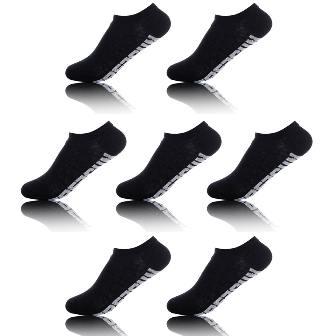 Lot de 7 paires de chaussettes homme tige courte uni noires (photo) Lot de 7 paires de chaussettes homme tige courte uni noires (photo)