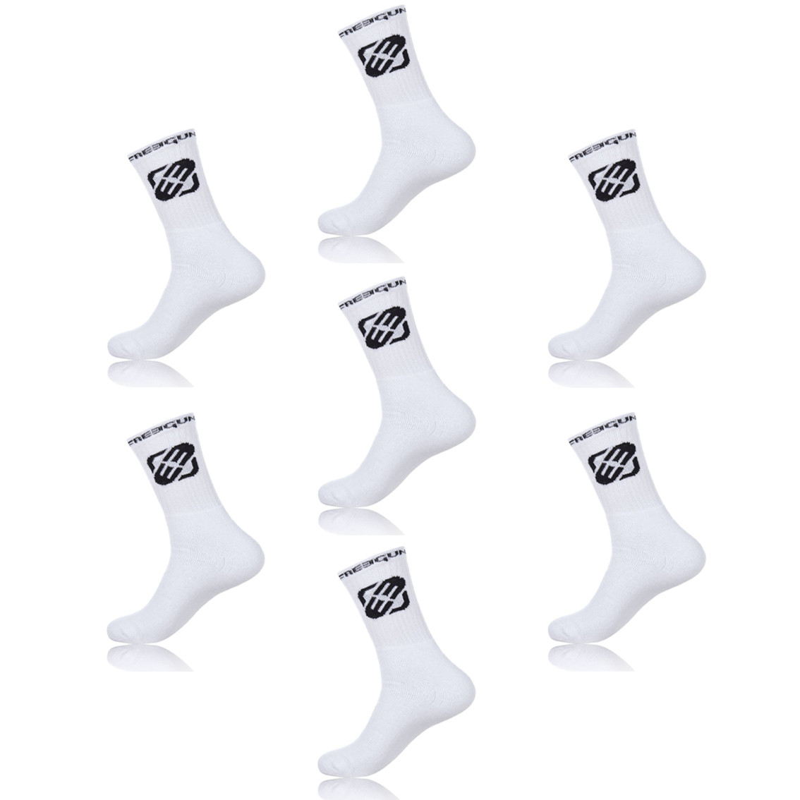 Lot de 7 paires de chaussettes tennis homme freegun blanc (photo) Lot de 7 paires de chaussettes tennis homme freegun blanc (photo)
