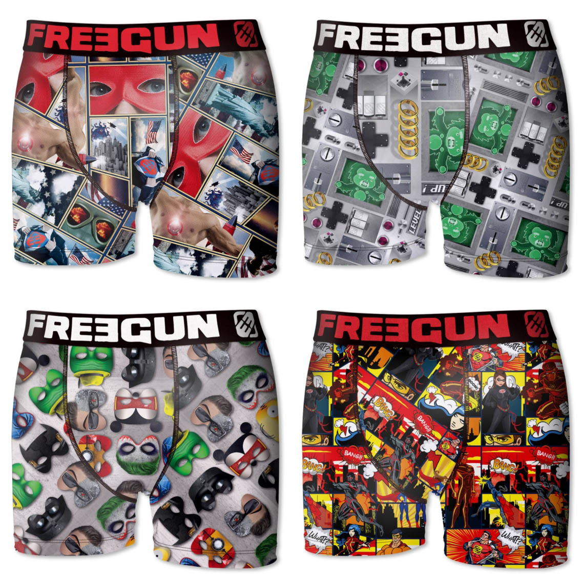 Boxers garçon microfibre packx4 freegun e5 (photo) Boxers garçon microfibre packx4 freegun e5 (photo)