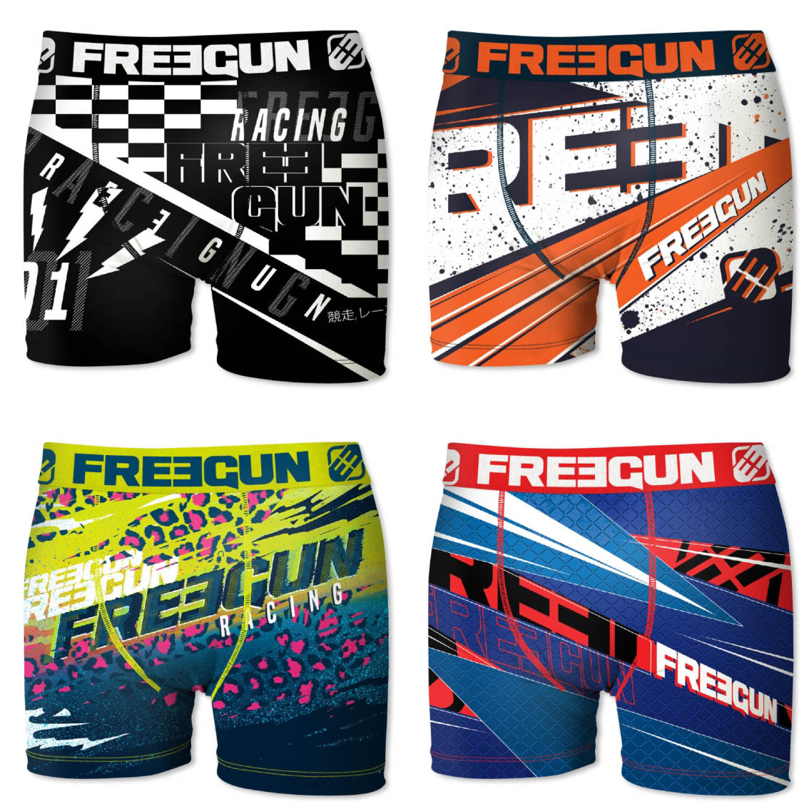 Boxers homme microfibre packx4 freegun e9 (photo) Boxers homme microfibre packx4 freegun e9 (photo)