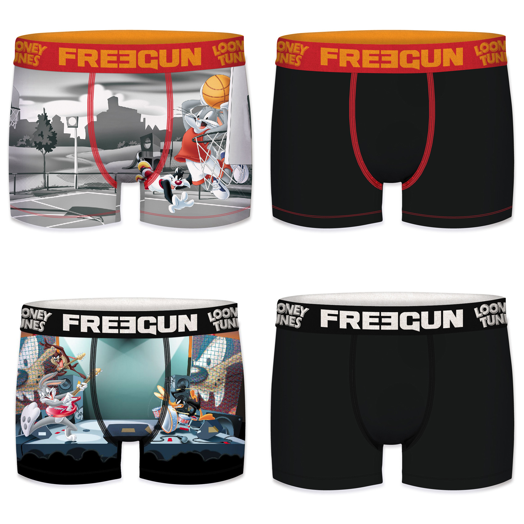 Lot de 4 boxers homme looney tunes g1 (photo) Lot de 4 boxers homme looney tunes g1 (photo)