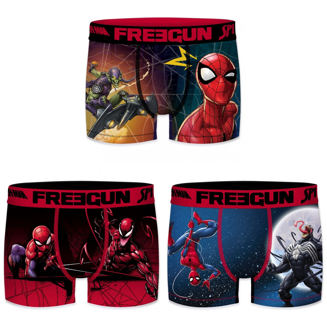 Lot de 3 boxers garcon spider man g1 (photo) Lot de 3 boxers garcon spider man g1 (photo)