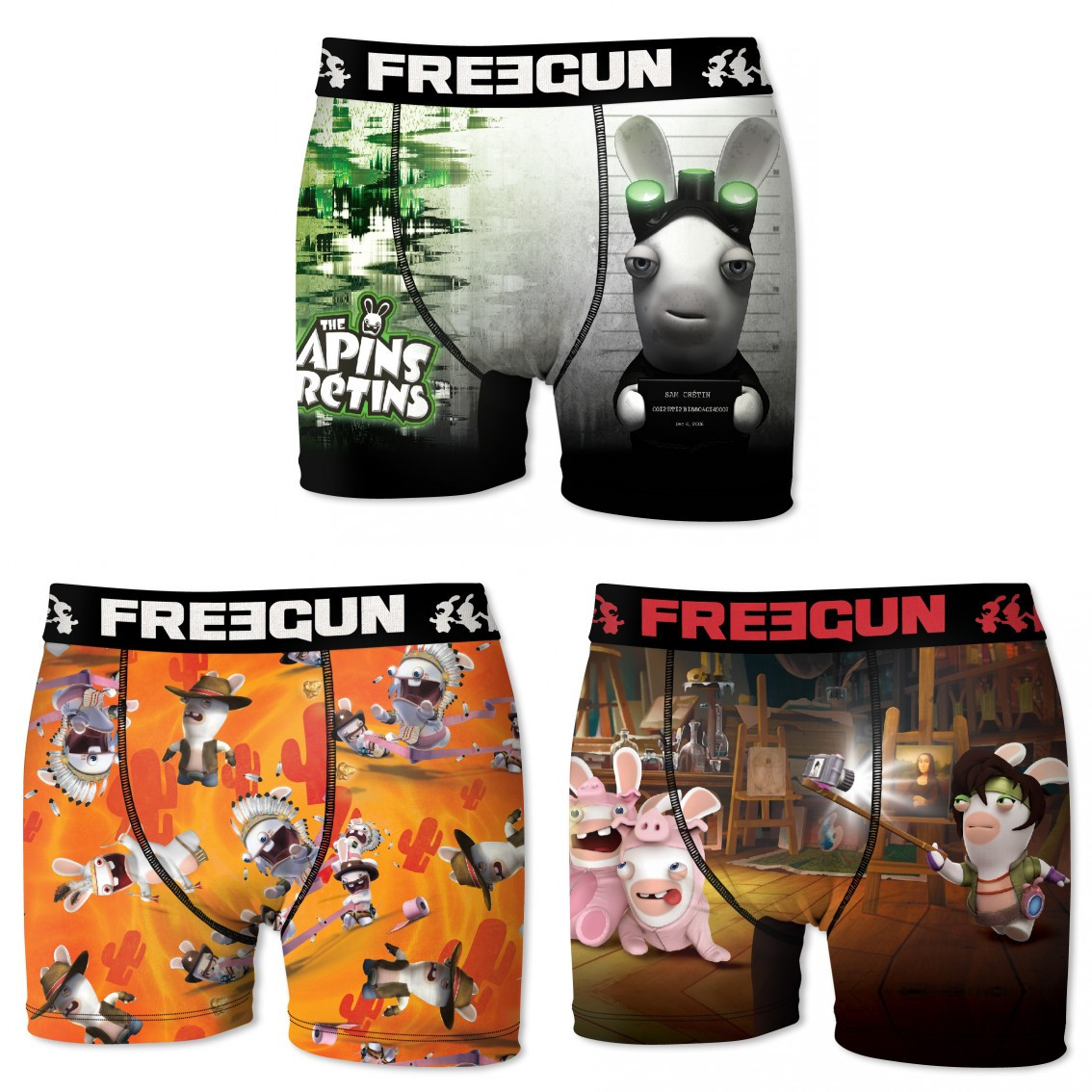 Boxers garçon microfibre packx3 freegun lapin cretin e1 (photo) Boxers garçon microfibre packx3 freegun lapin cretin e1 (photo)