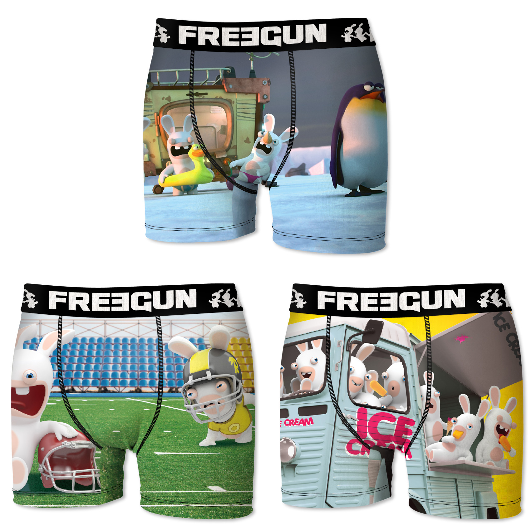 Boxers garçon microfibre packx3 freegun lapin cretin e2 (photo) Boxers garçon microfibre packx3 freegun lapin cretin e2 (photo)