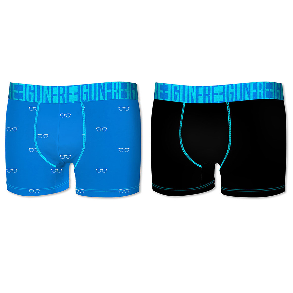 Lot de 2 boxers homme soft touch bleu et noir (photo) Lot de 2 boxers homme soft touch bleu et noir (photo)