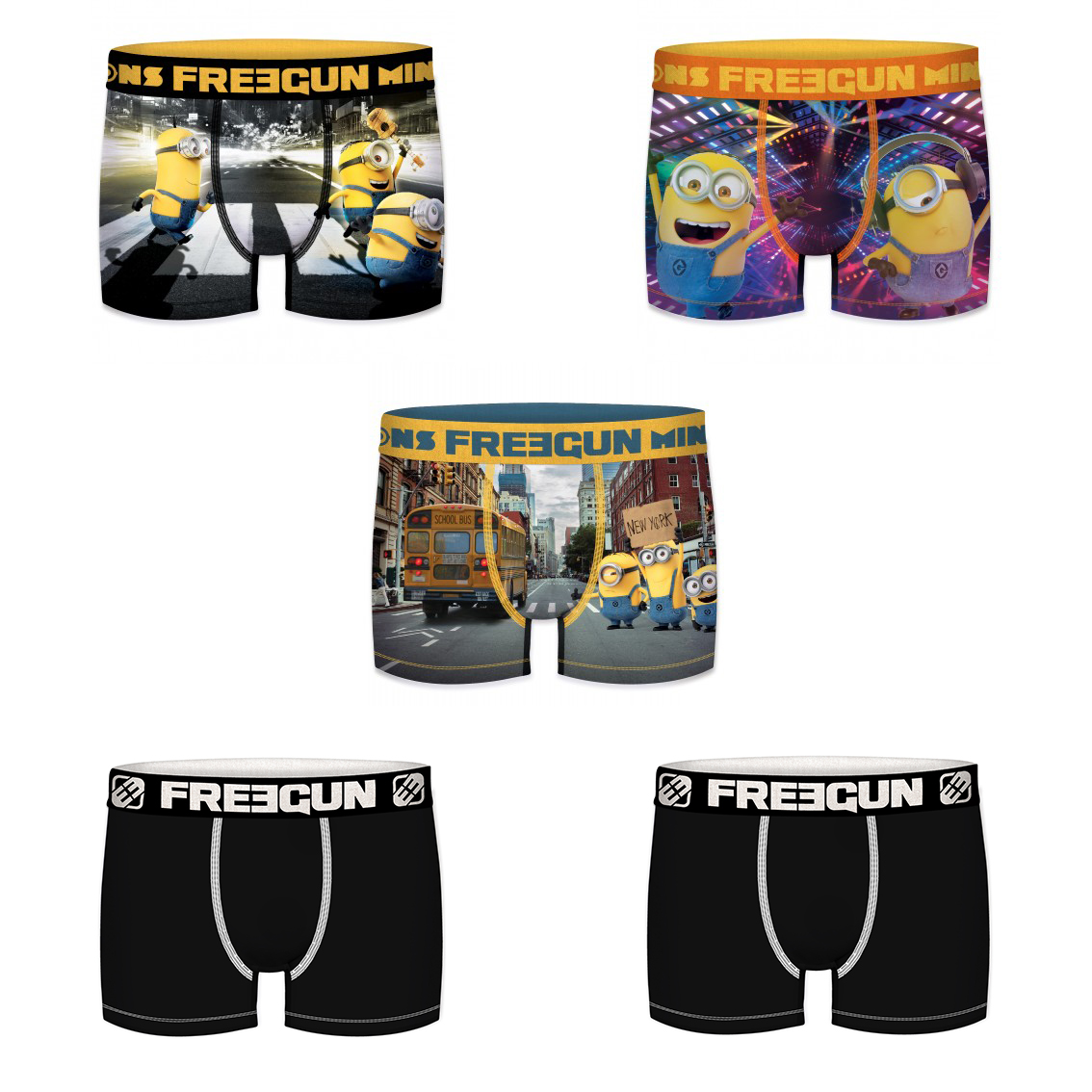 Lot de 5 boxers homme despicable me (photo) Lot de 5 boxers homme despicable me (photo)
