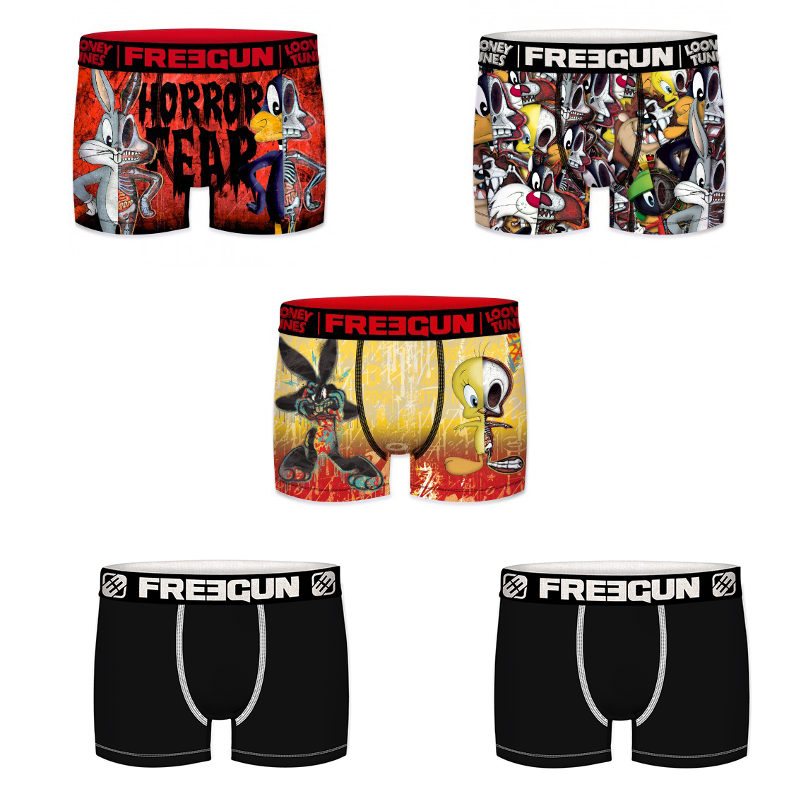 Lot de 5 boxer homme looney tunes (photo) Lot de 5 boxer homme looney tunes (photo)