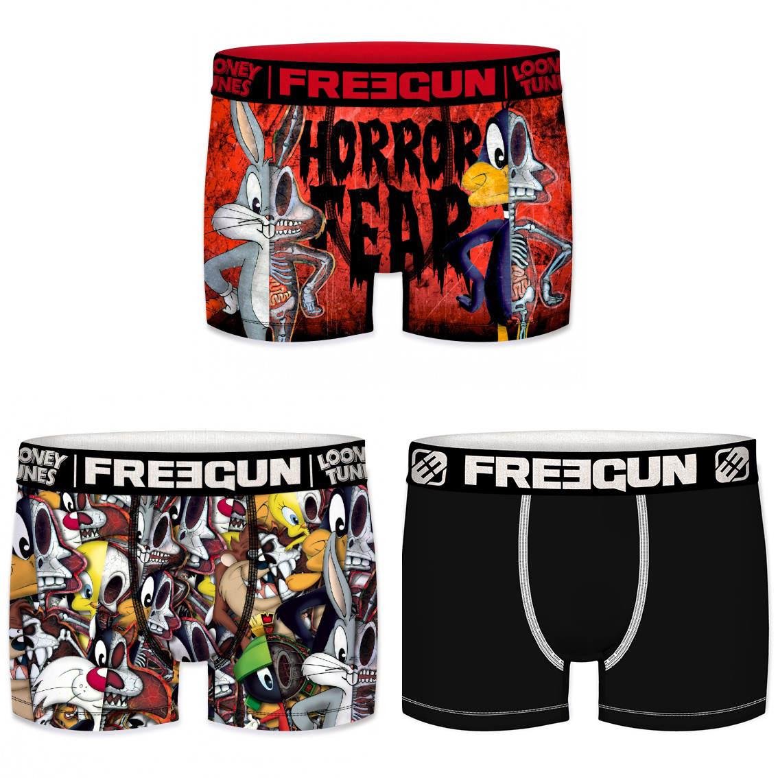 Lot de 3 boxers garçon looney tunes bugs bunny et daffy (photo) Lot de 3 boxers garçon looney tunes bugs bunny et daffy (photo)