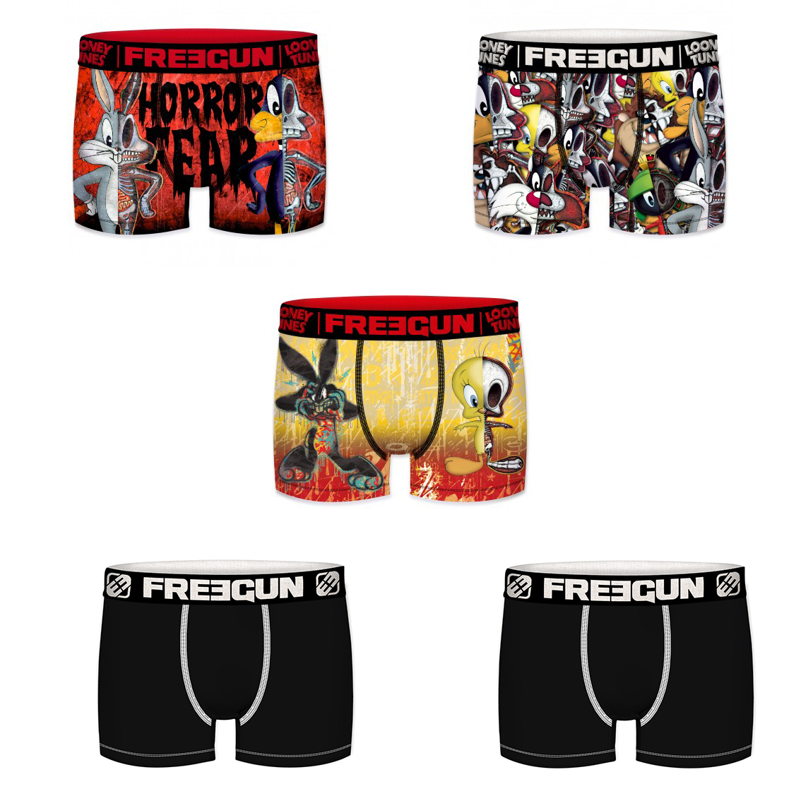 Lot de 5 boxer garçon looney tunes (photo) Lot de 5 boxer garçon looney tunes (photo)