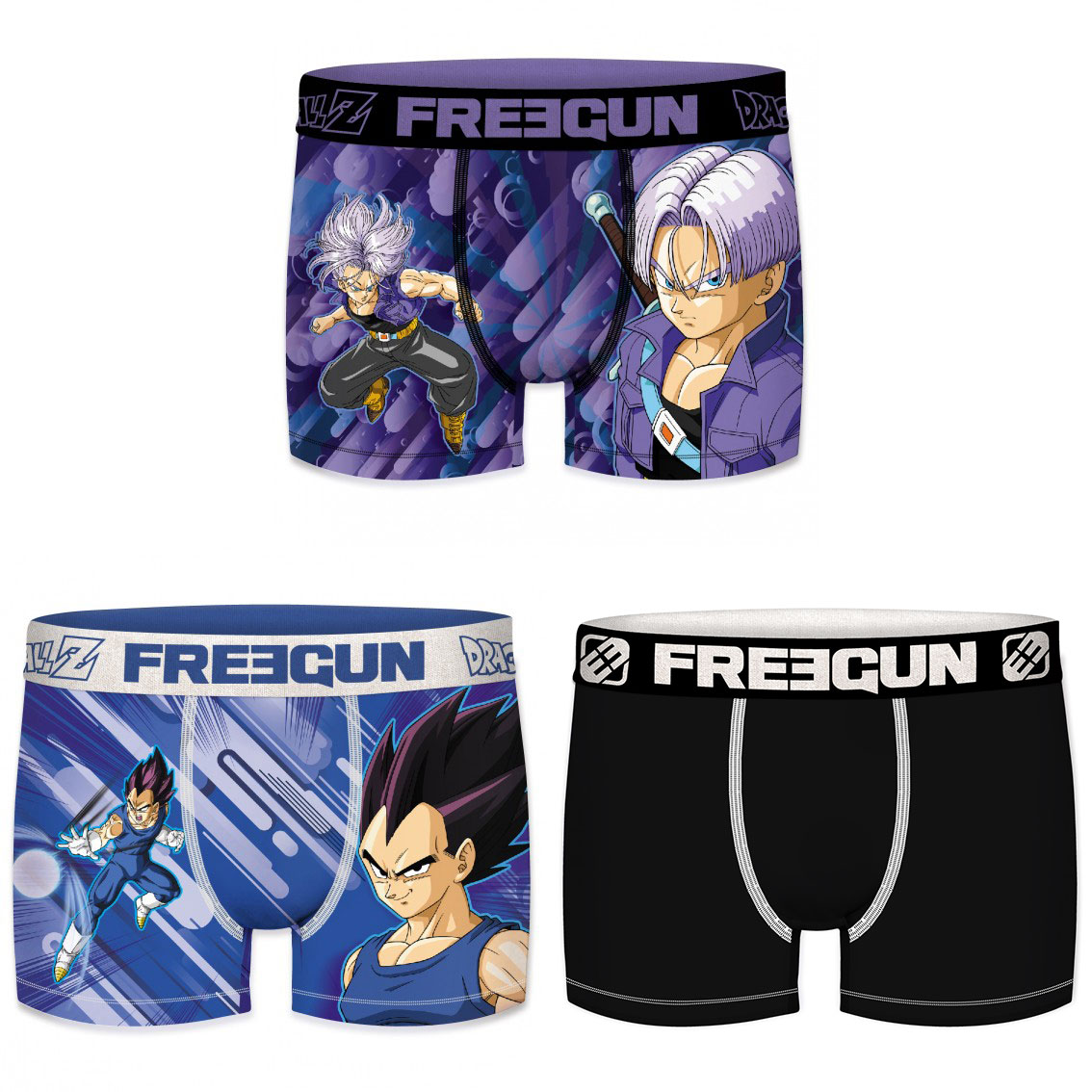 Lot de 3 boxers freegun homme dragon ball z son goku et son gohan (photo) Lot de 3 boxers freegun homme dragon ball z son goku et son gohan (photo)
