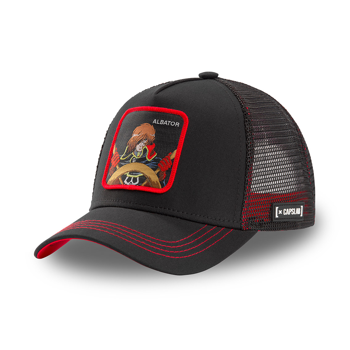 Casquette capslab albator captain noir et rouge (photo) Casquette capslab albator captain noir et rouge (photo)