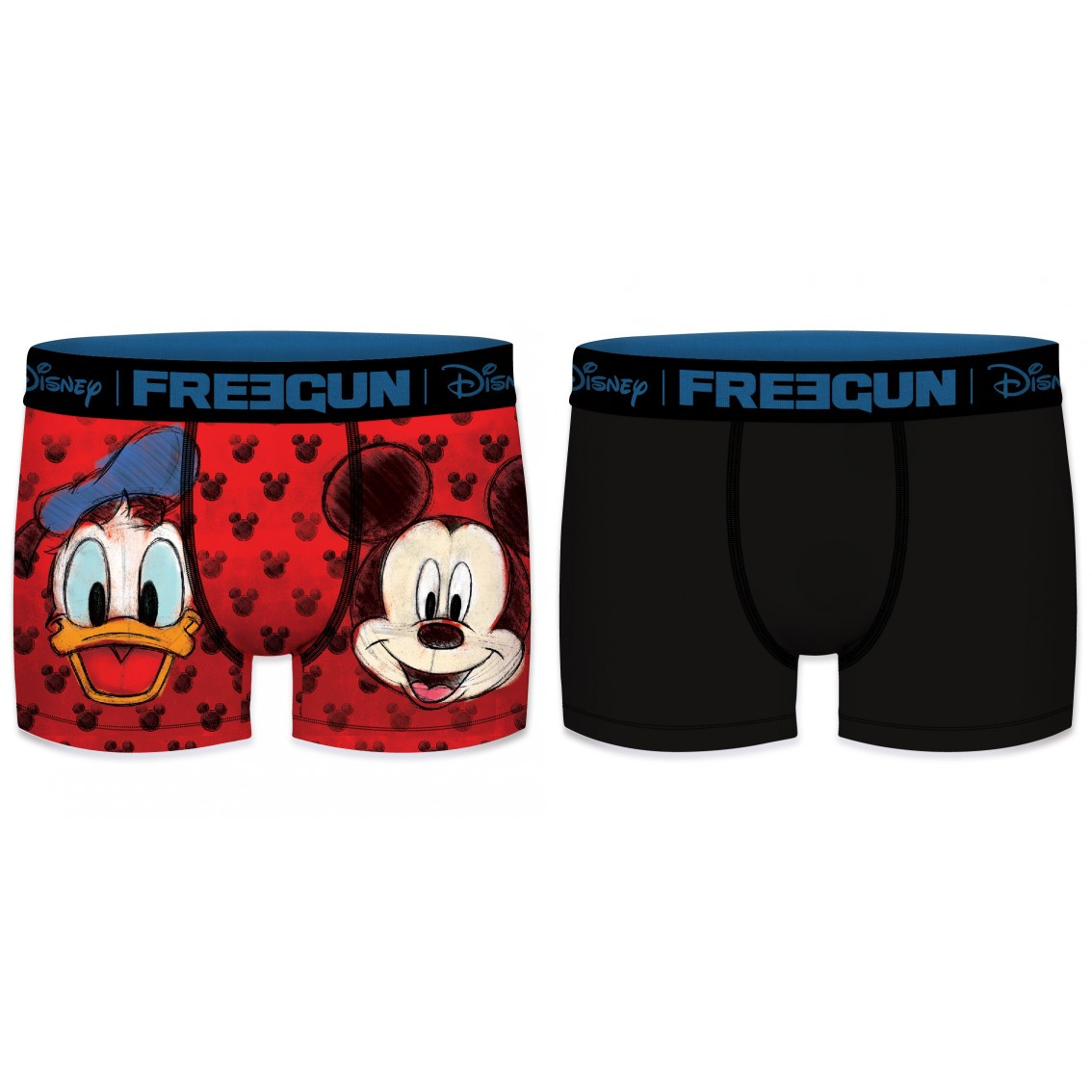 Lot de 2 boxers homme disney donald & mickey faces (photo) Lot de 2 boxers homme disney donald & mickey faces (photo)